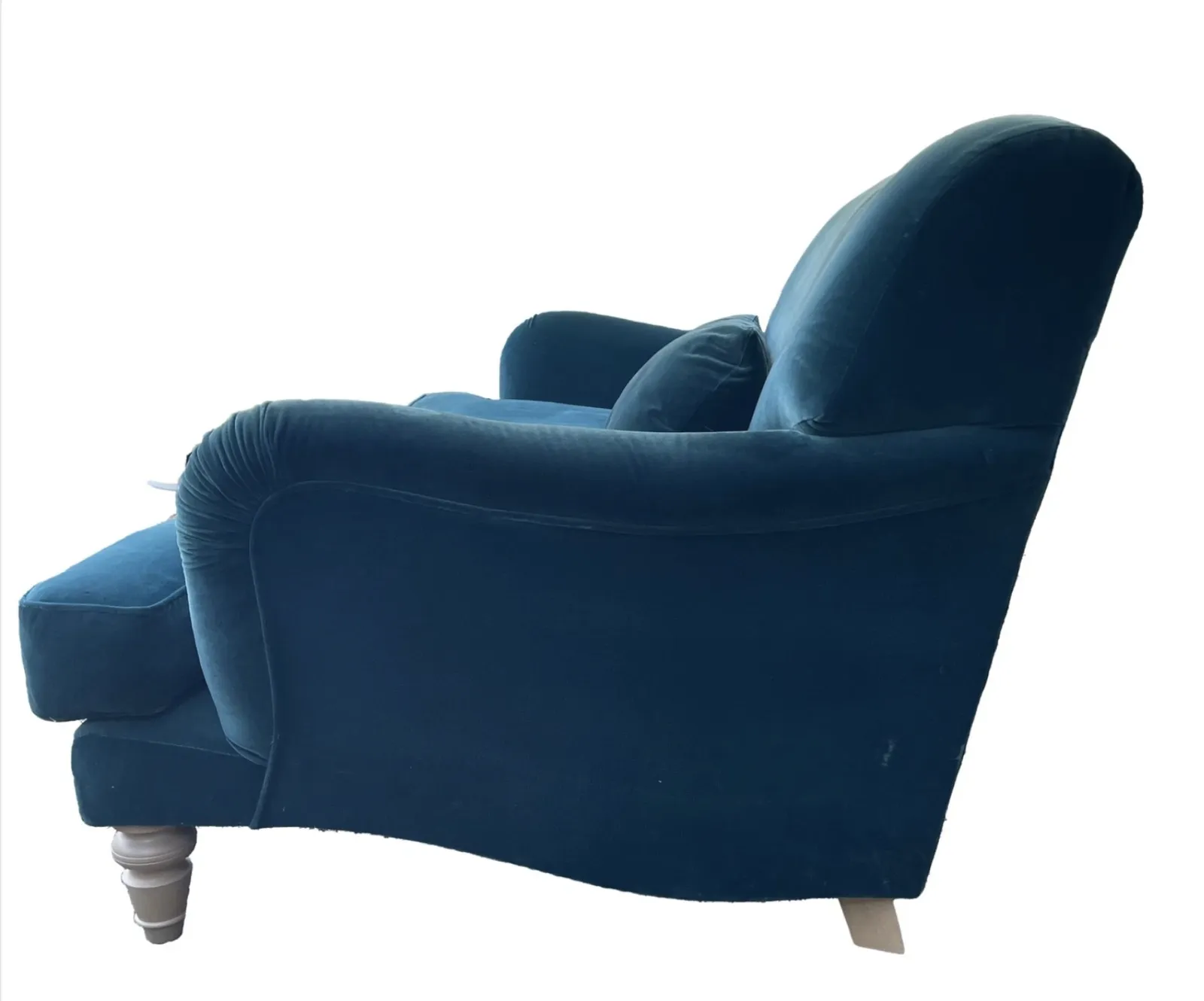 Tetrad Windermere Petit Sofa – Velvet Teal Blue photo for sale