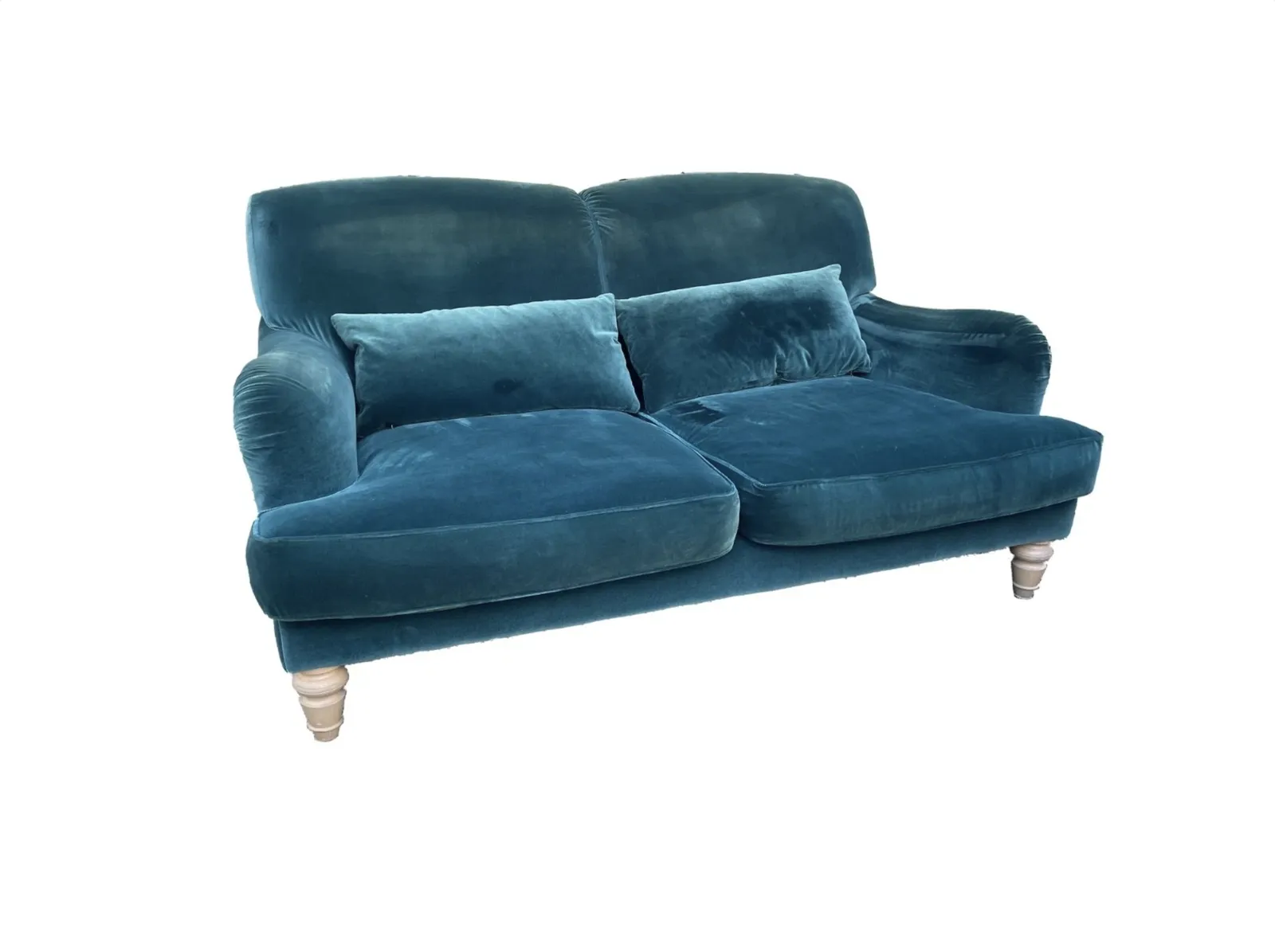 Tetrad Windermere Petit Sofa – Velvet Teal Blue photo vinterior