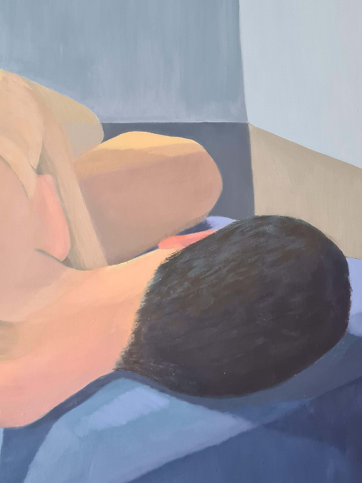 Colourful Large Cubist Nude, Nue Allongée By Isabelle Pardoe photo for sale
