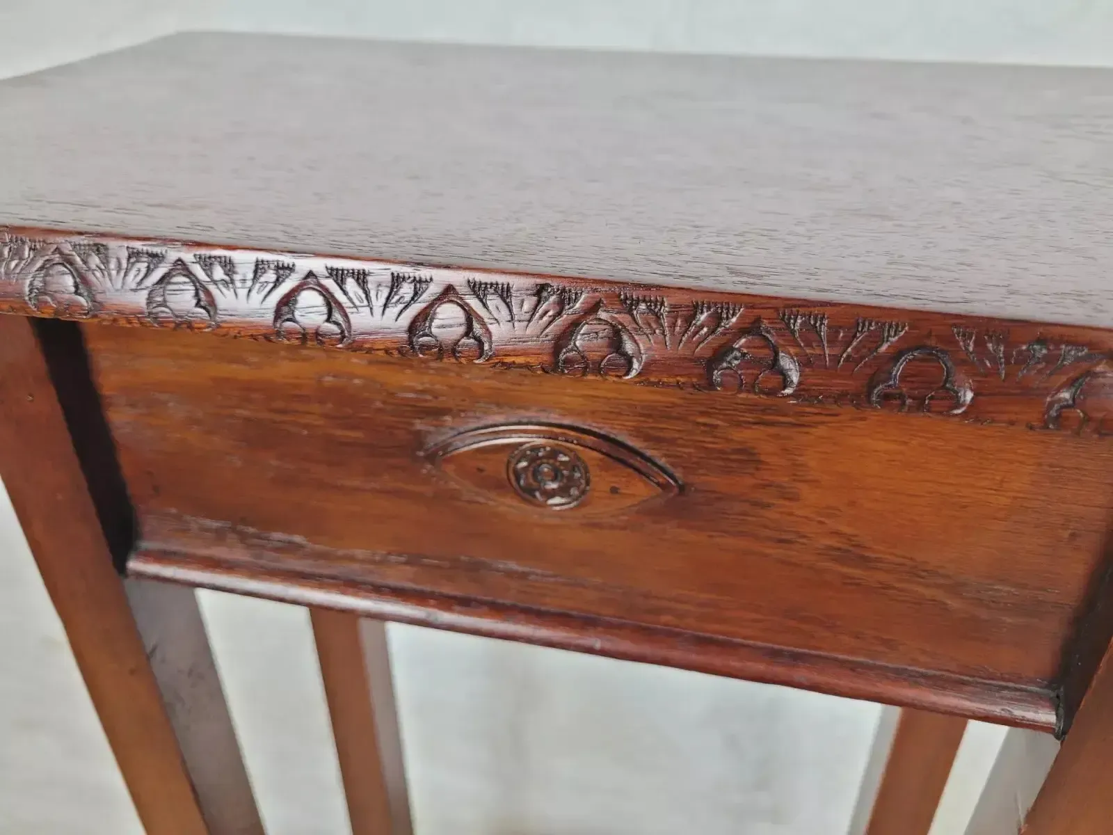 95.0 Vintage Jardinere 1940's Carved Barley Twist Mahogany photo