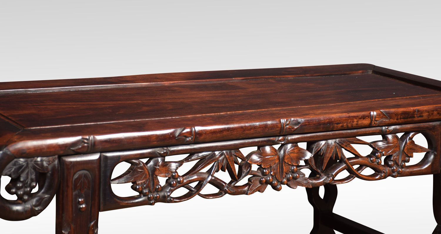 Chinese Carved Rosewood Alter Table photo vintage