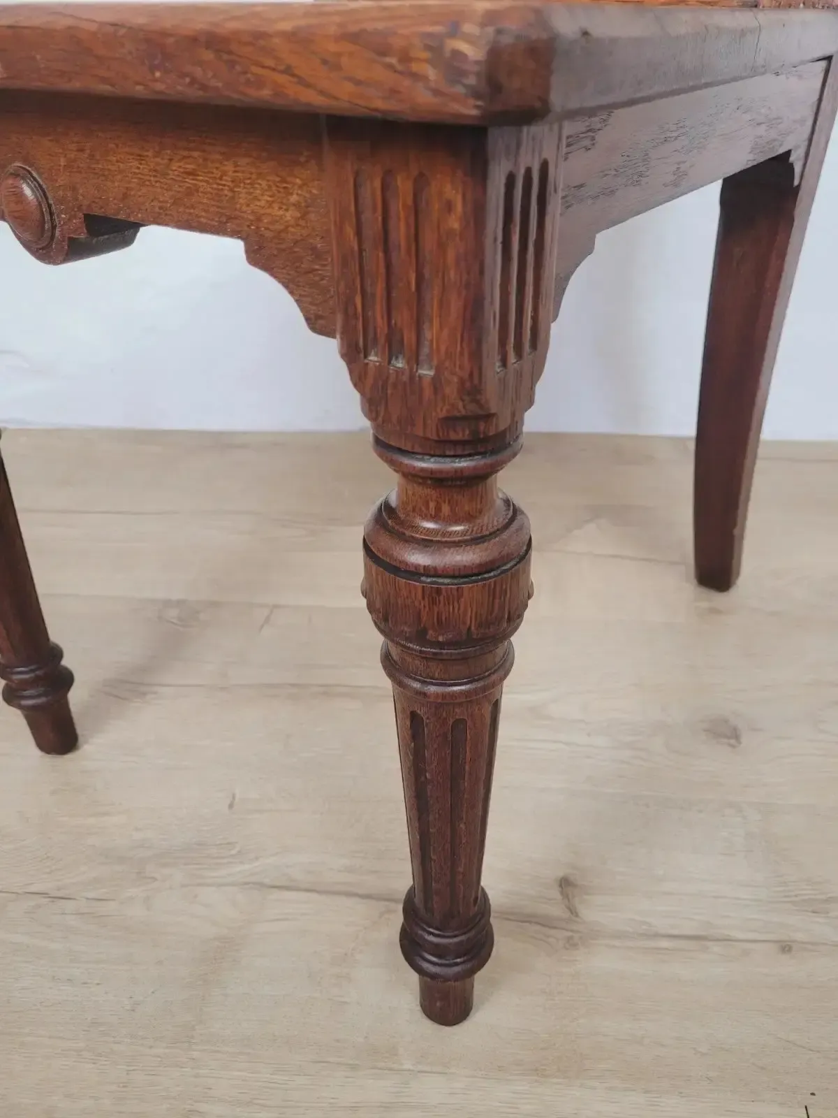photo for sale Victorian Hall Chair Oak Carved 19thc Antique English