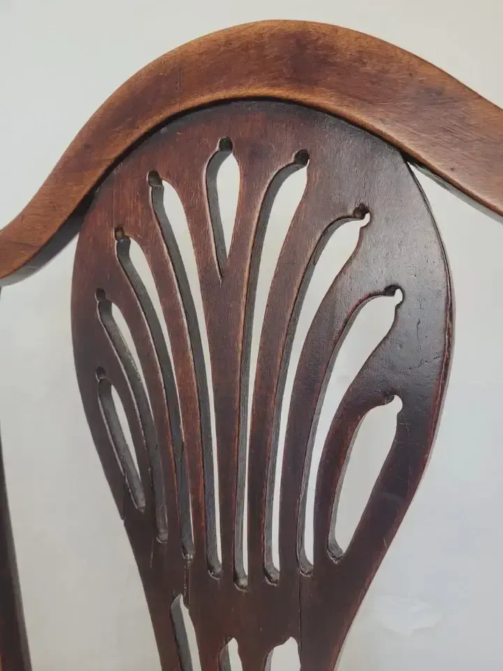 Country Side Chair Pierced Back Victorian 19th Century Antique photo vinterior