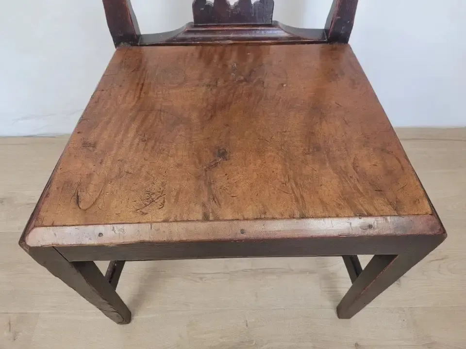 photo furniture Country Side Chair Pierced Back Victorian 19th Century Antique