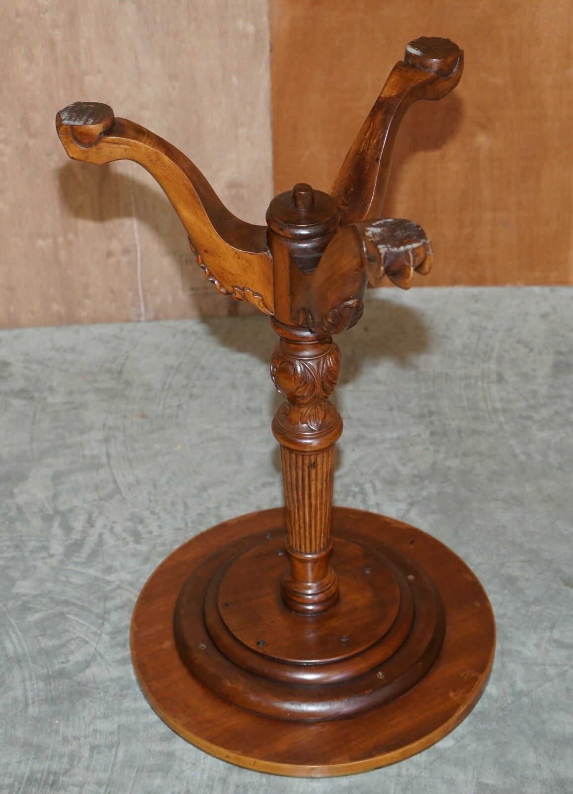 Furniture Pair Of Antique Victorian Sheraton Claw & Ball Satinwood Tripod Side End Tables photo