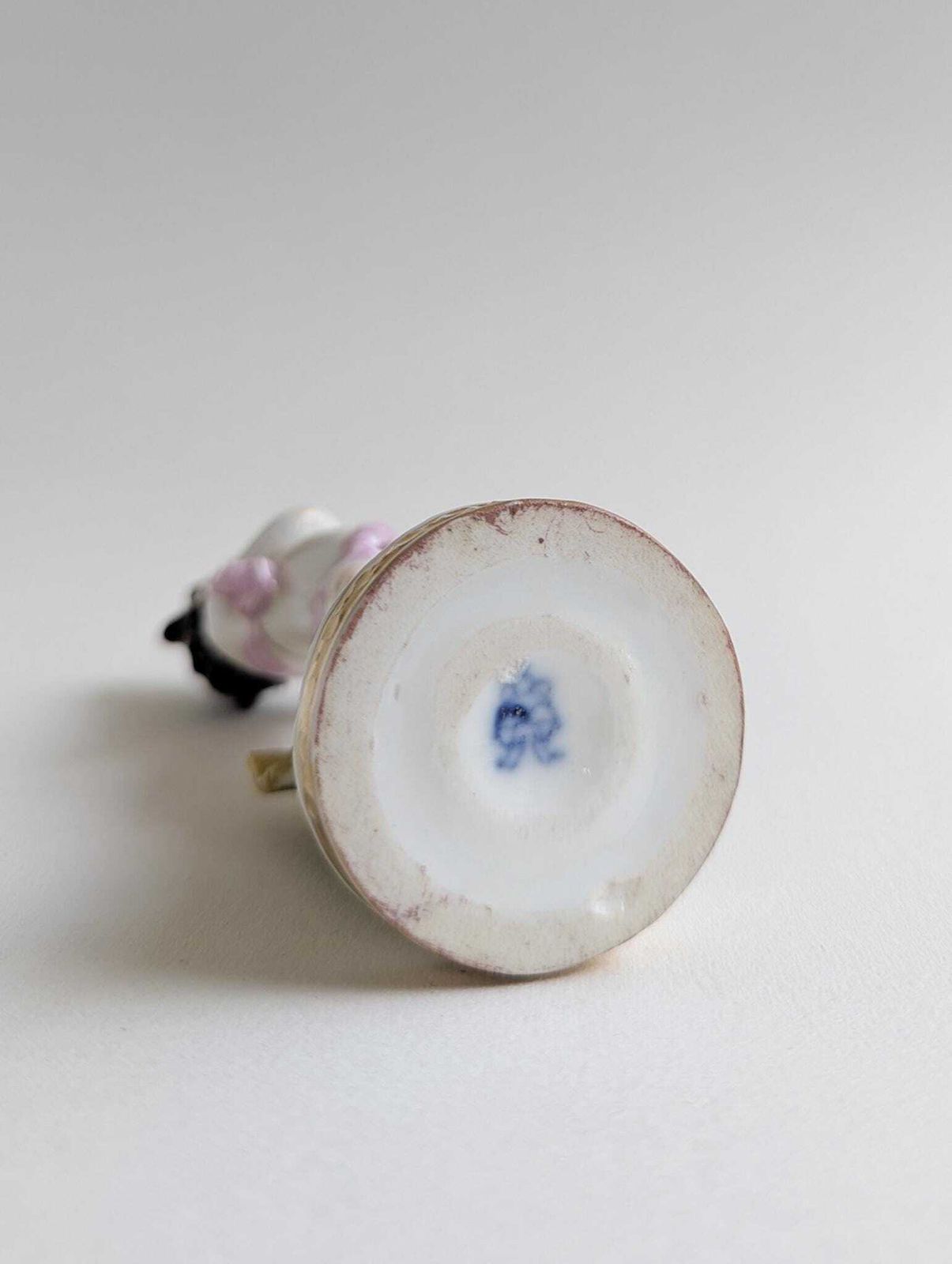 photo furniture Antique Volkstedt Porcelain Figure Of Cherub With Seashell, Highly Collectable German Putti Figurine