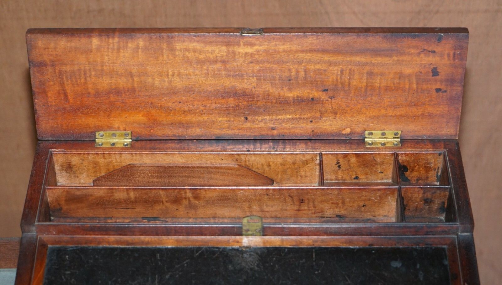 photo for sale Rare Fine Antique Early Victorian Military Campaign Writing Slope Davenport Desk