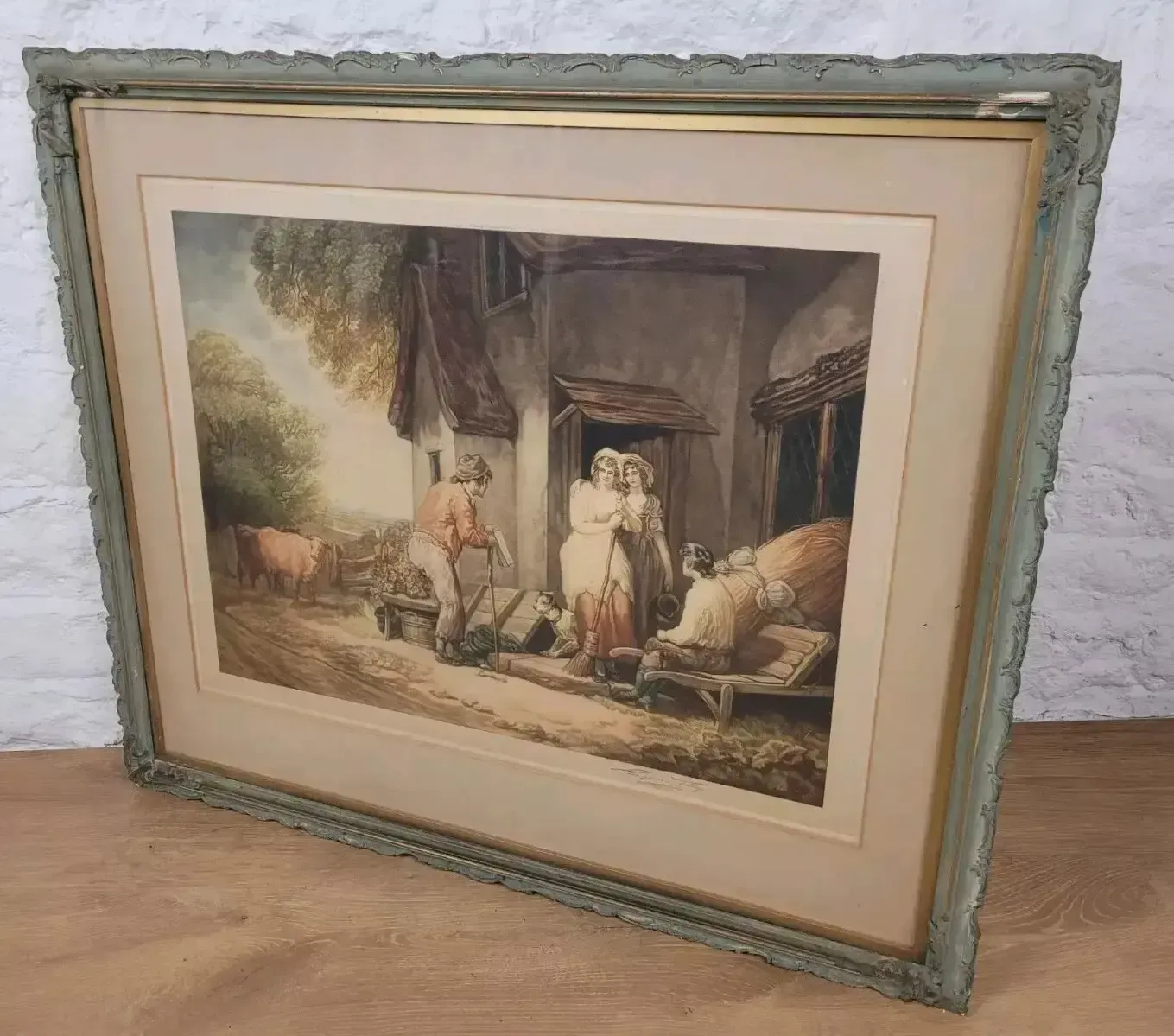'Rustic Sympathy' Print By Francis Wheatley Country Picture photo vintage
