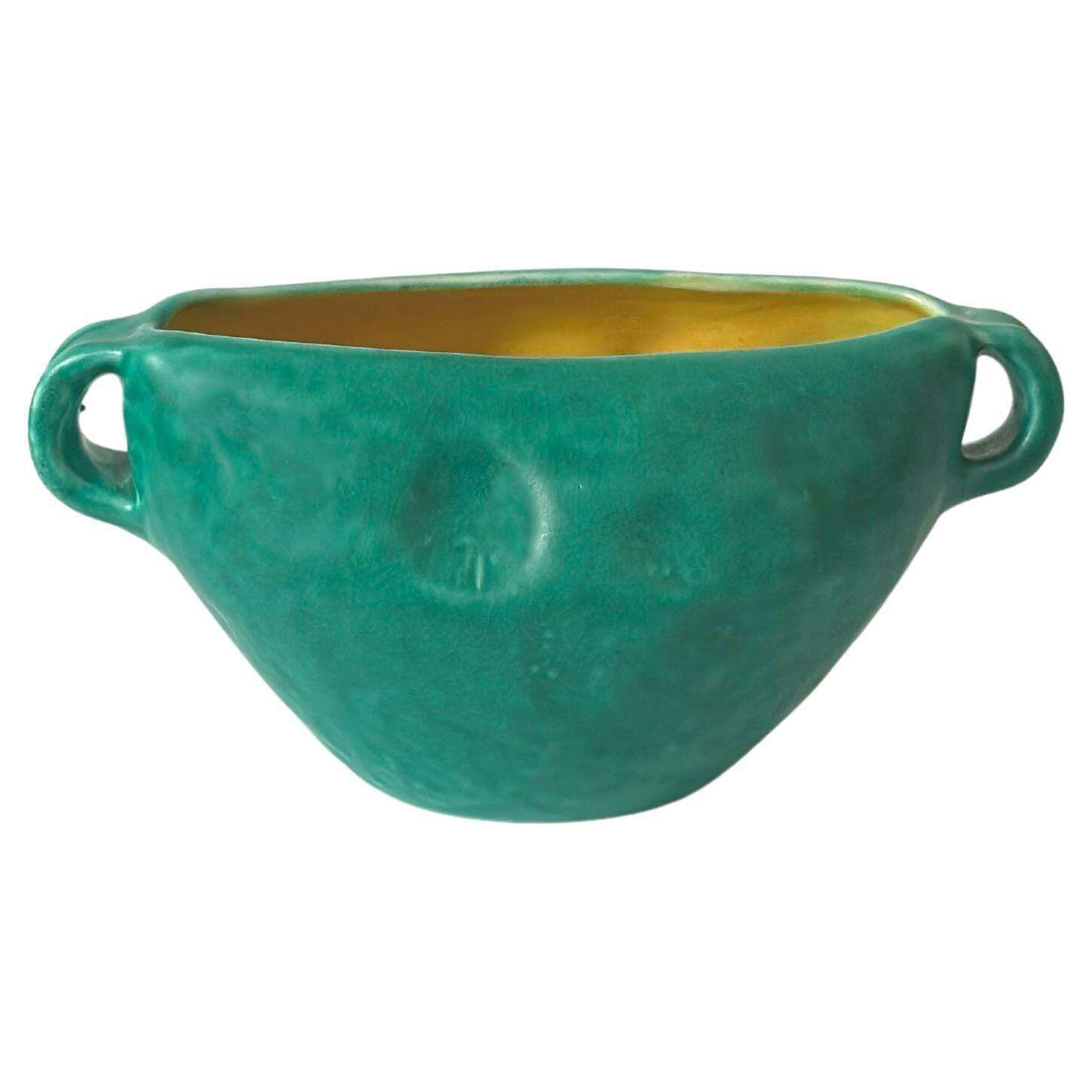 Bretby Arts And Crafts Green Glazed Planter, Model 1616, England, 1930s