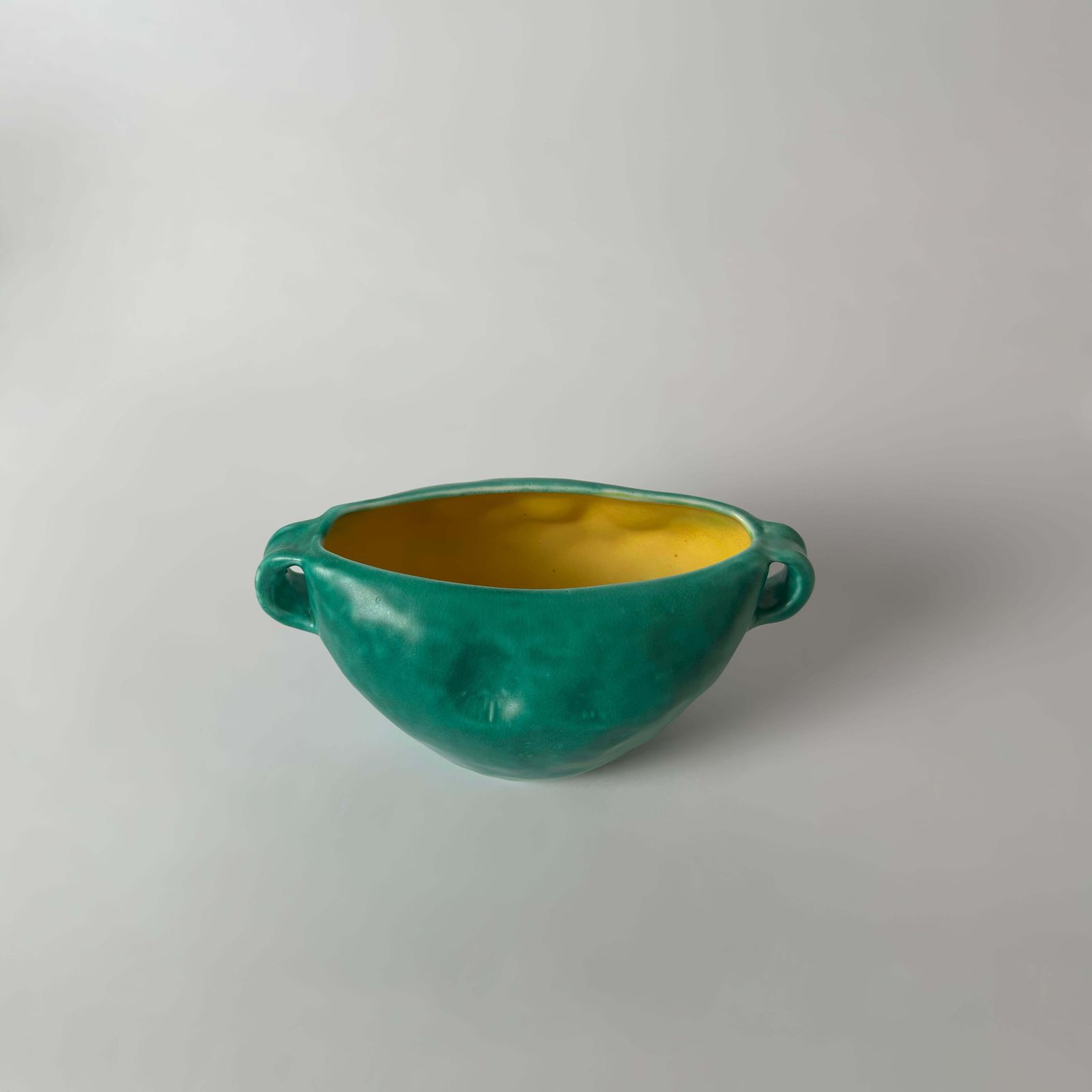 Bretby Arts And Crafts Green Glazed Planter, Model 1616, England, 1930s photo for sale