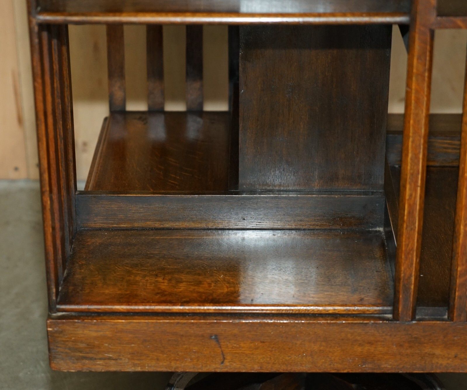 photo for sale Extra Large Unique Antique Victorian Art Nouveau Hand Carved Revolving Bookcase