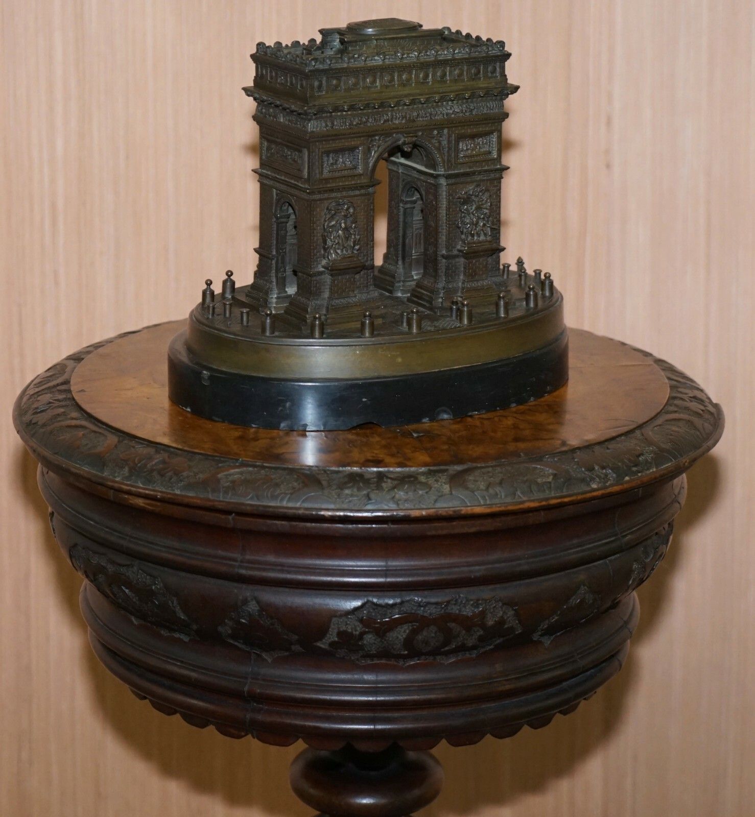 Rare 19th Century Leblanc Freres Grand Tour Bronze Statue Of The Arc De Triomph photo for sale