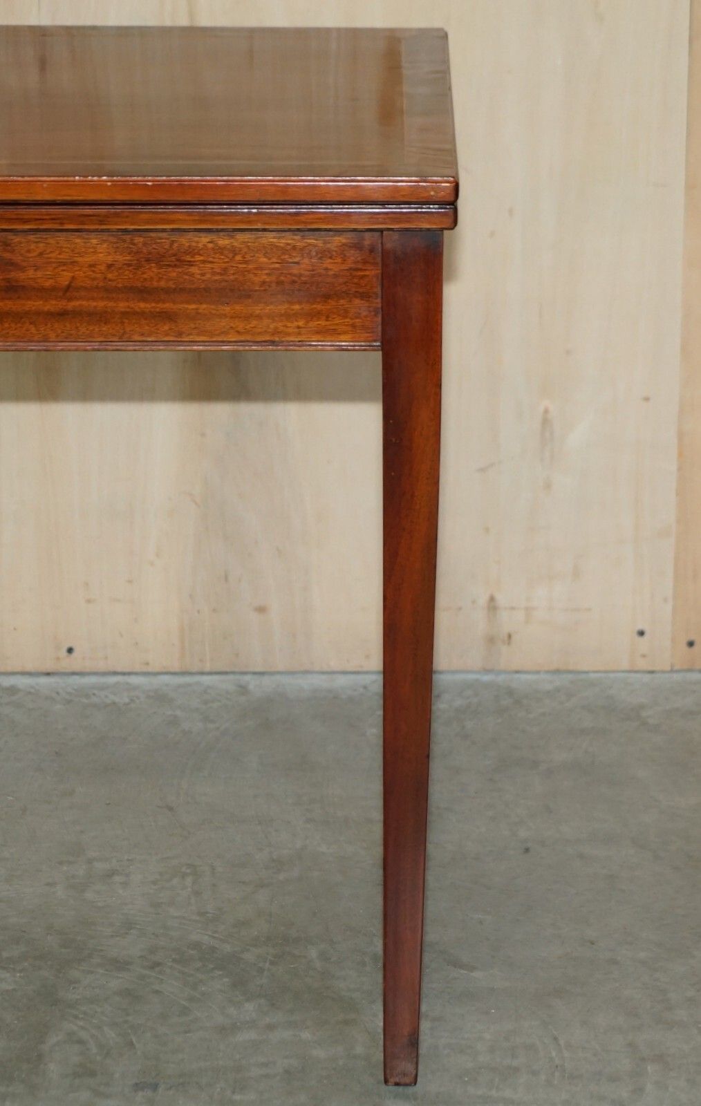 Fine Antique Sheraton Burr & Burl Walnut Card Games Table With Satinwood Detail photo Furniture
