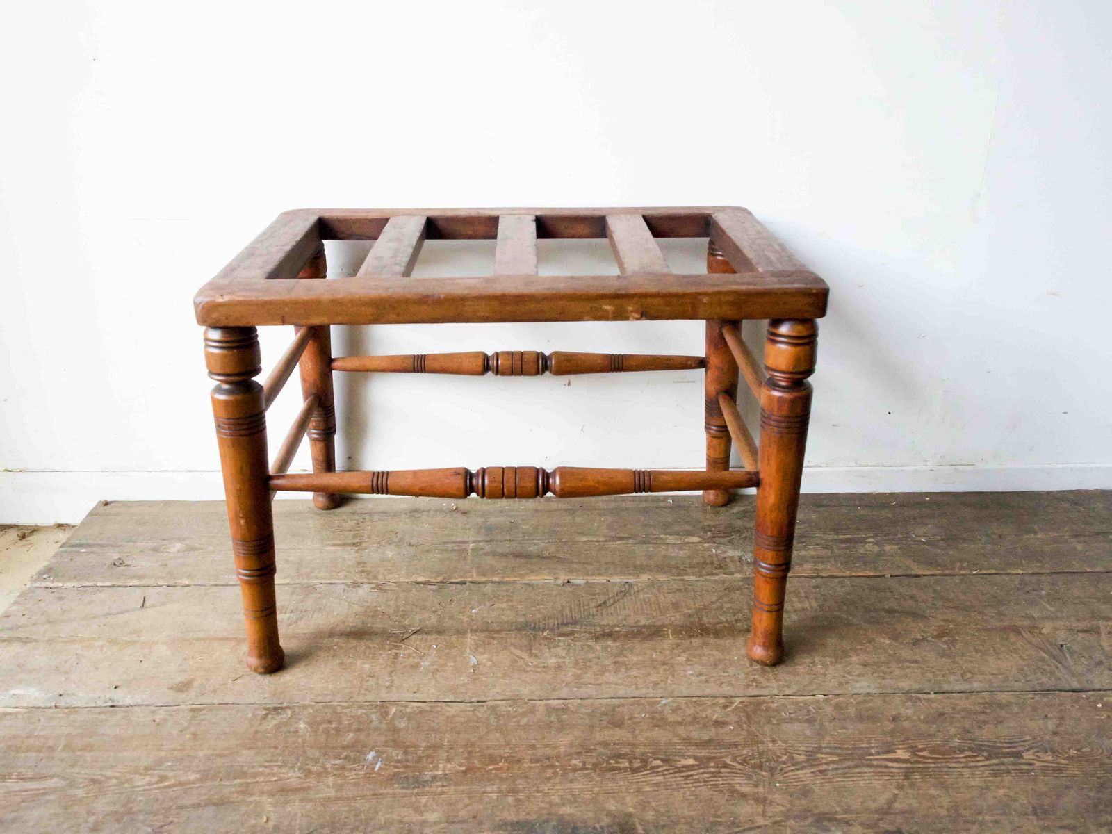Vintage Luggage Rack, 1900s, Oak photo 295.0