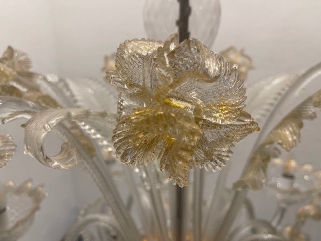 1800.0 Large Venetian Murano Glass Chandelier 1960’s photo