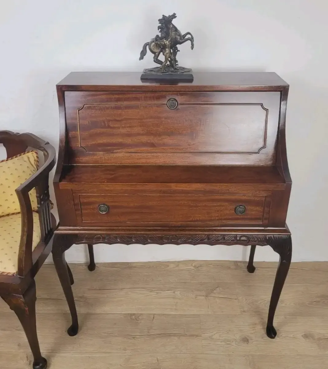 Vintage Ladies Writing Desk Pigeon Holes Storage Handles Delivery Available