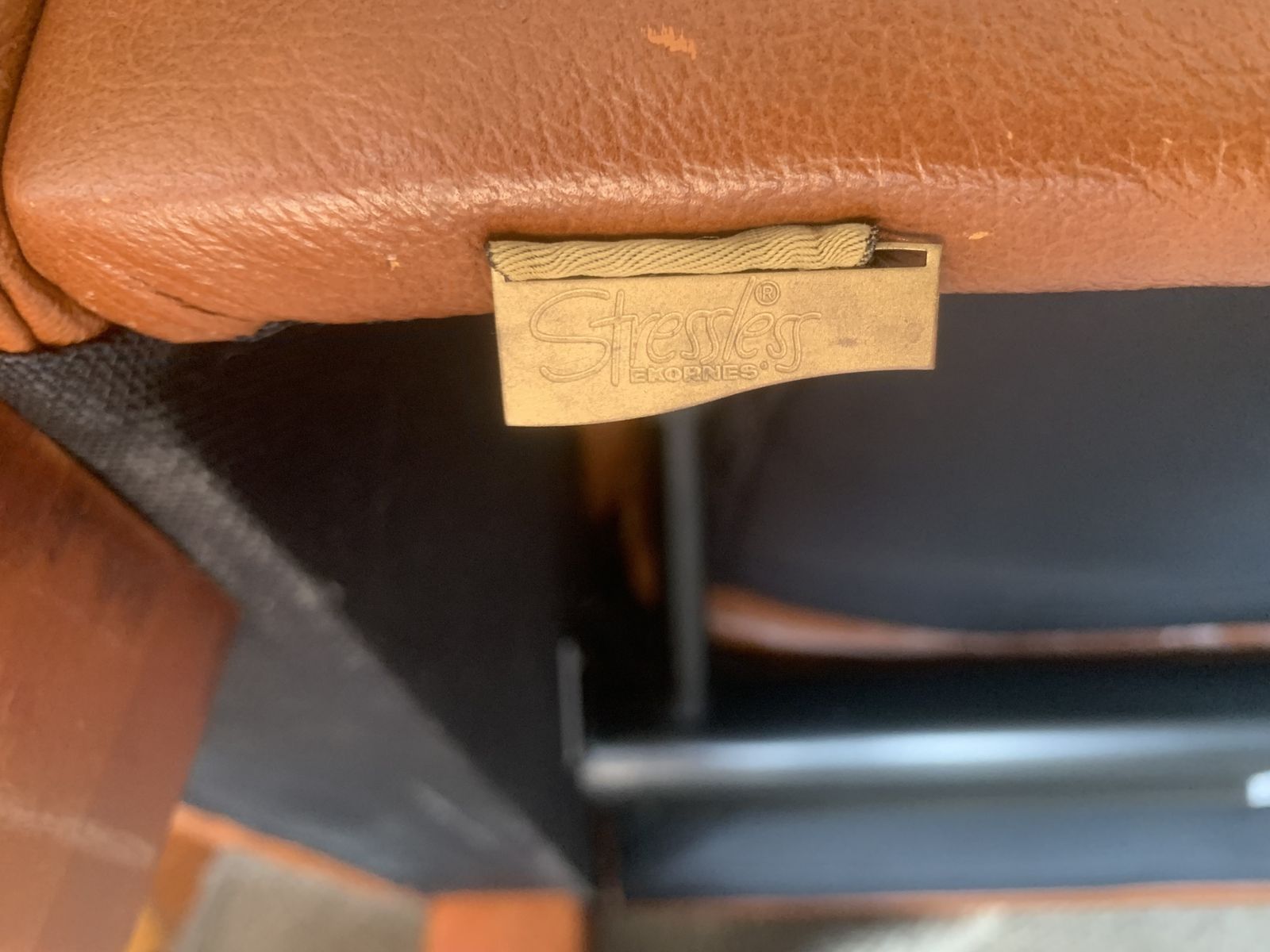 photo for sale Ekornes Stressless 2 Seater Brown Tan Leather Sofa