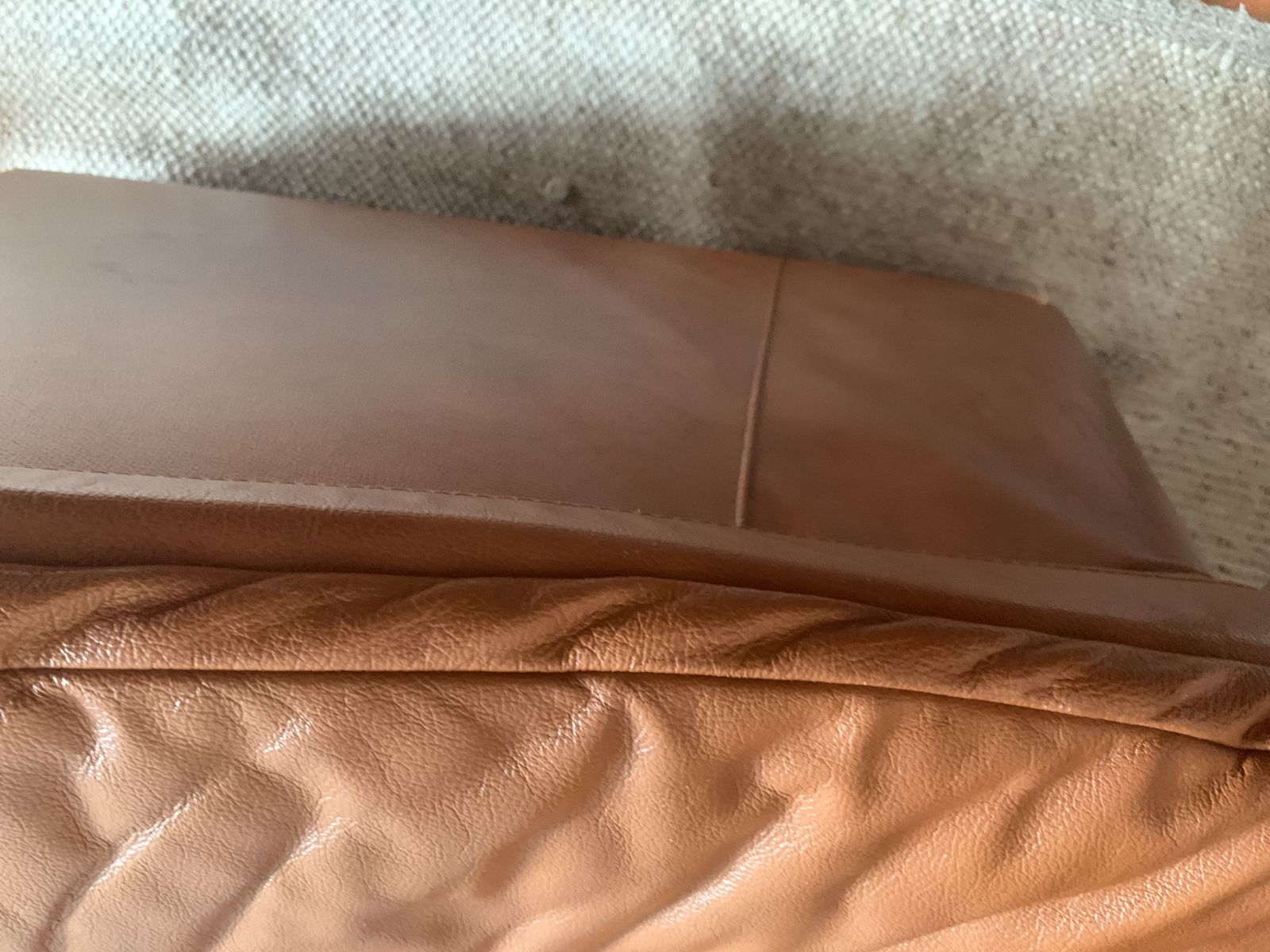 photo vinterior Ekornes Stressless 2 Seater Brown Tan Leather Sofa