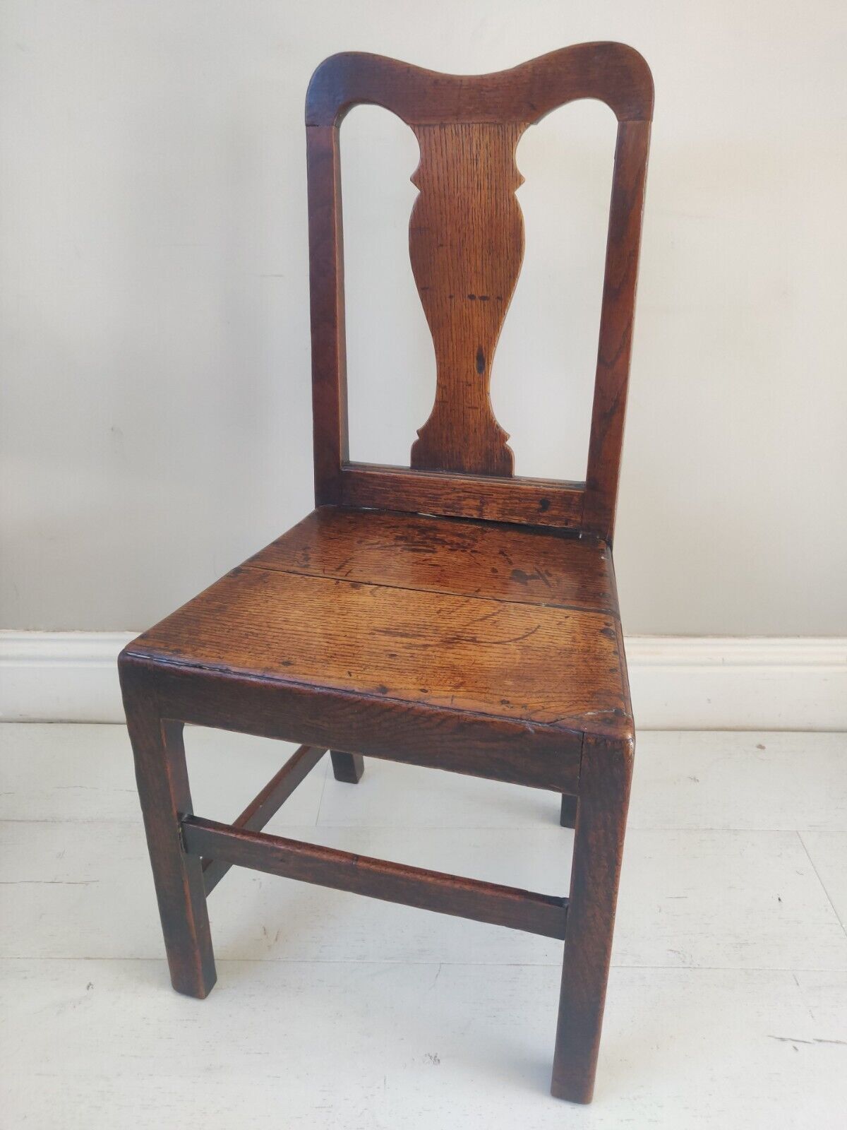 Hall Chair Oak Country 1900s Splatback Farmhouse Antique Postage Available photo Furniture