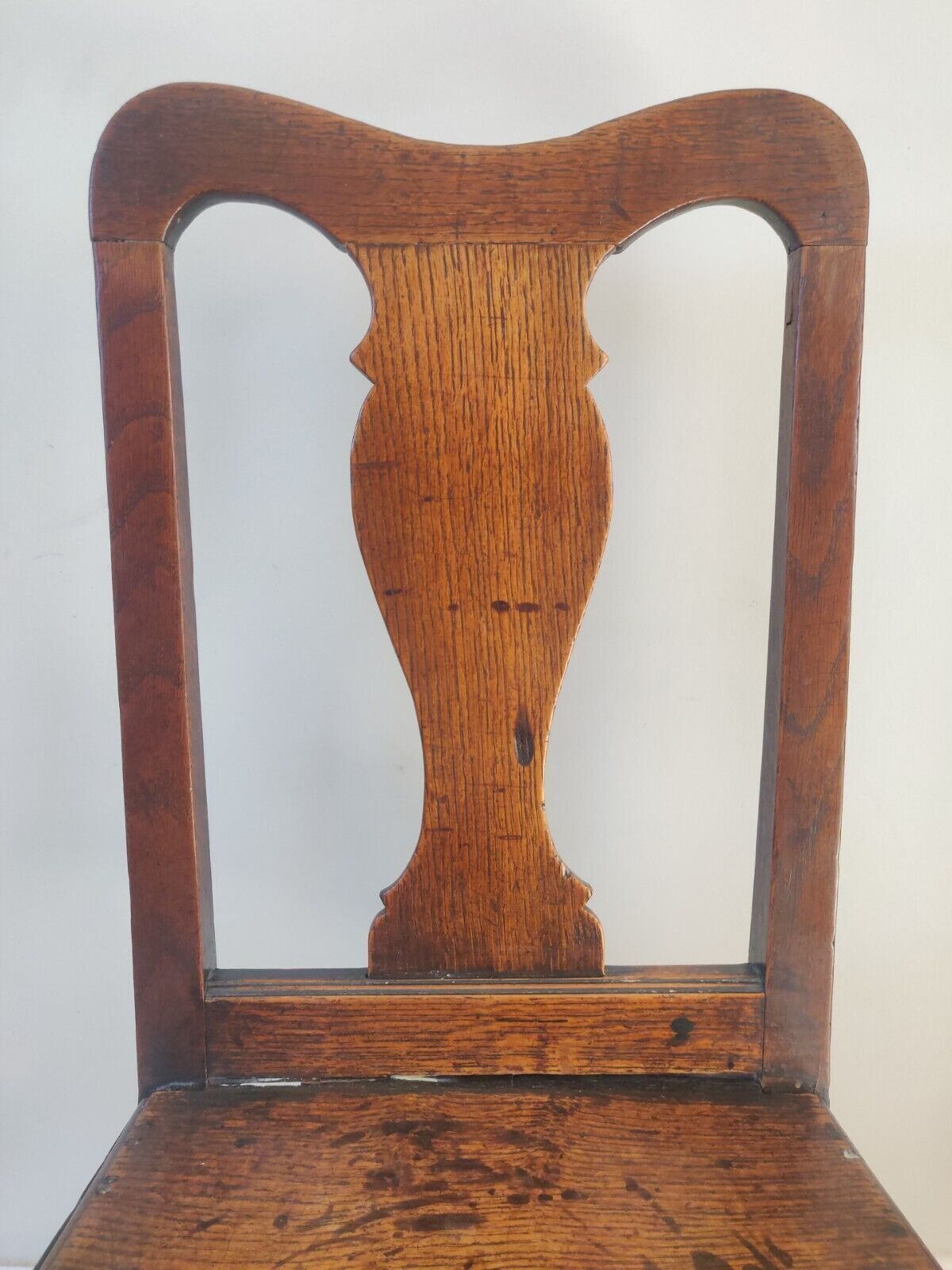 Hall Chair Oak Country 1900s Splatback Farmhouse Antique Postage Available photo vinterior