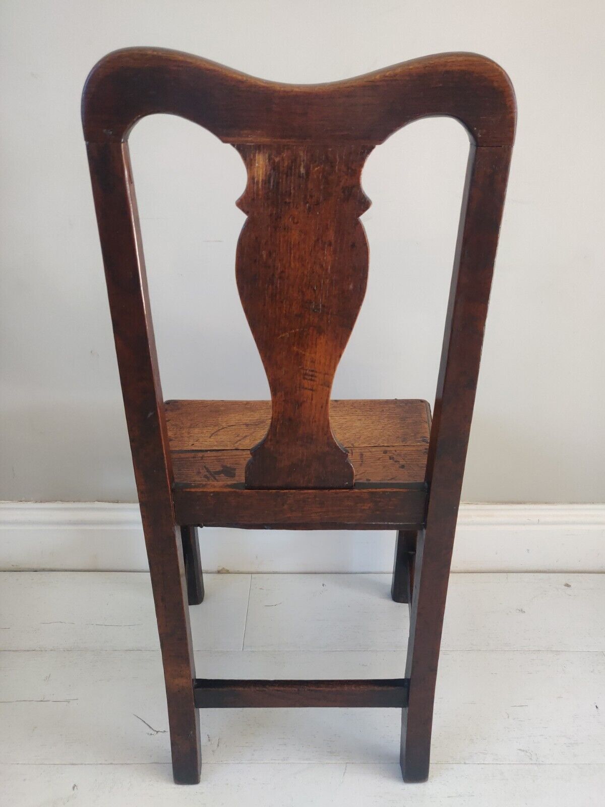 90.0 Hall Chair Oak Country 1900s Splatback Farmhouse Antique Postage Available photo