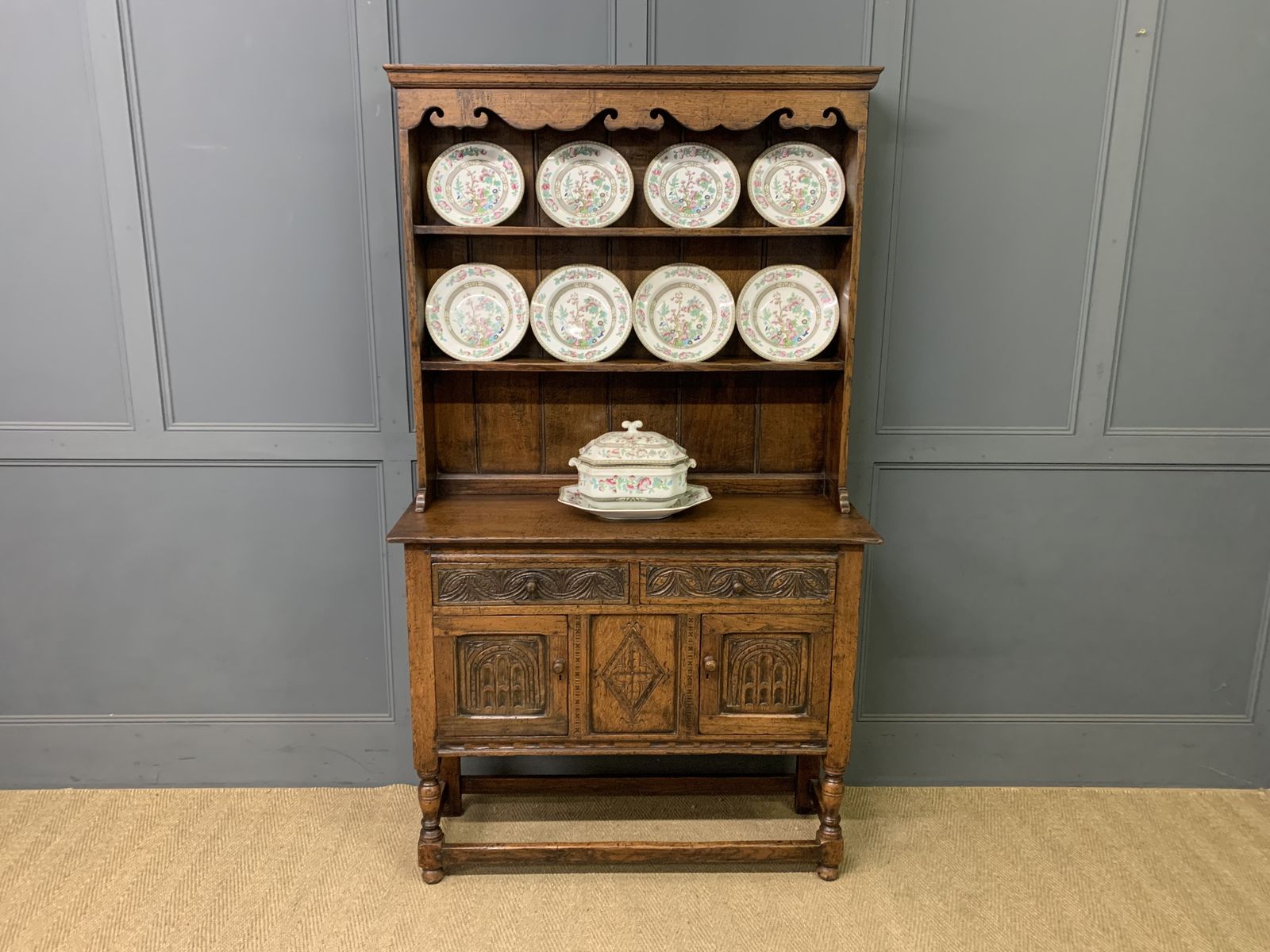 Ipswich Oak Dresser, 1910s, Antique