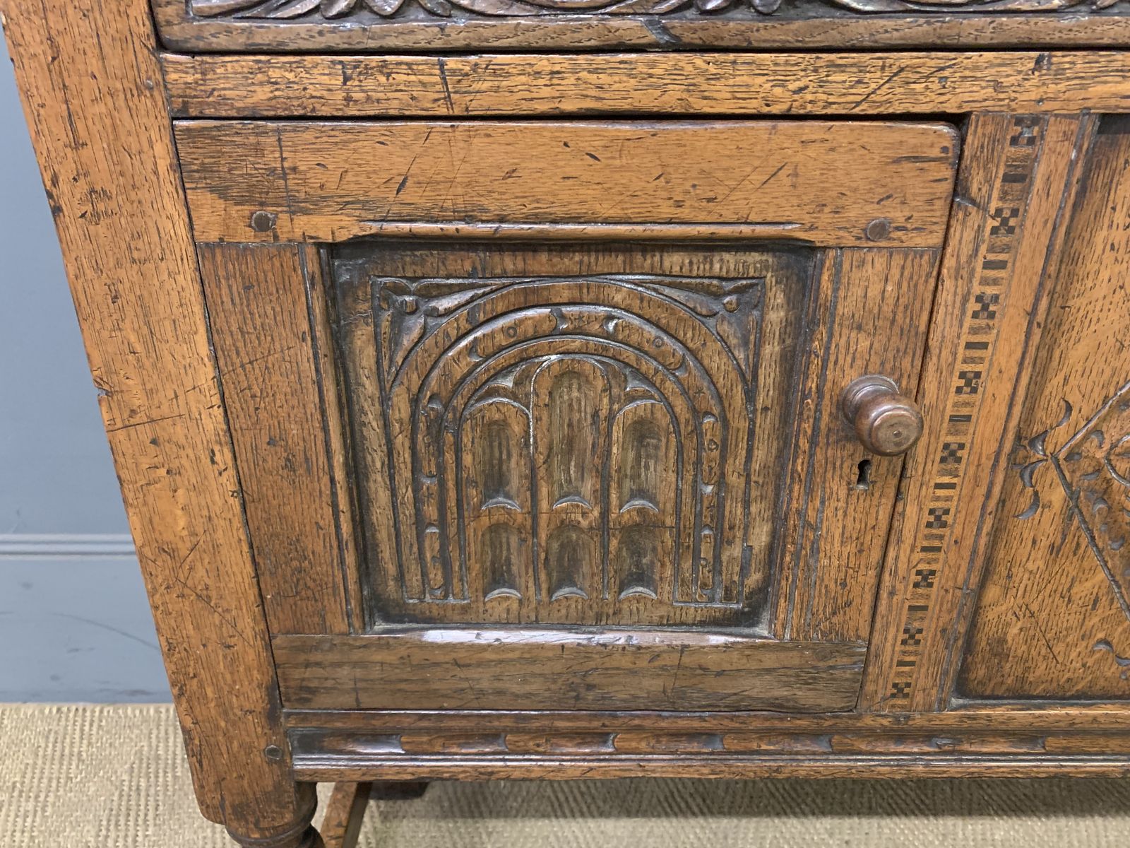 photo vintage Ipswich Oak Dresser, 1910s, Antique
