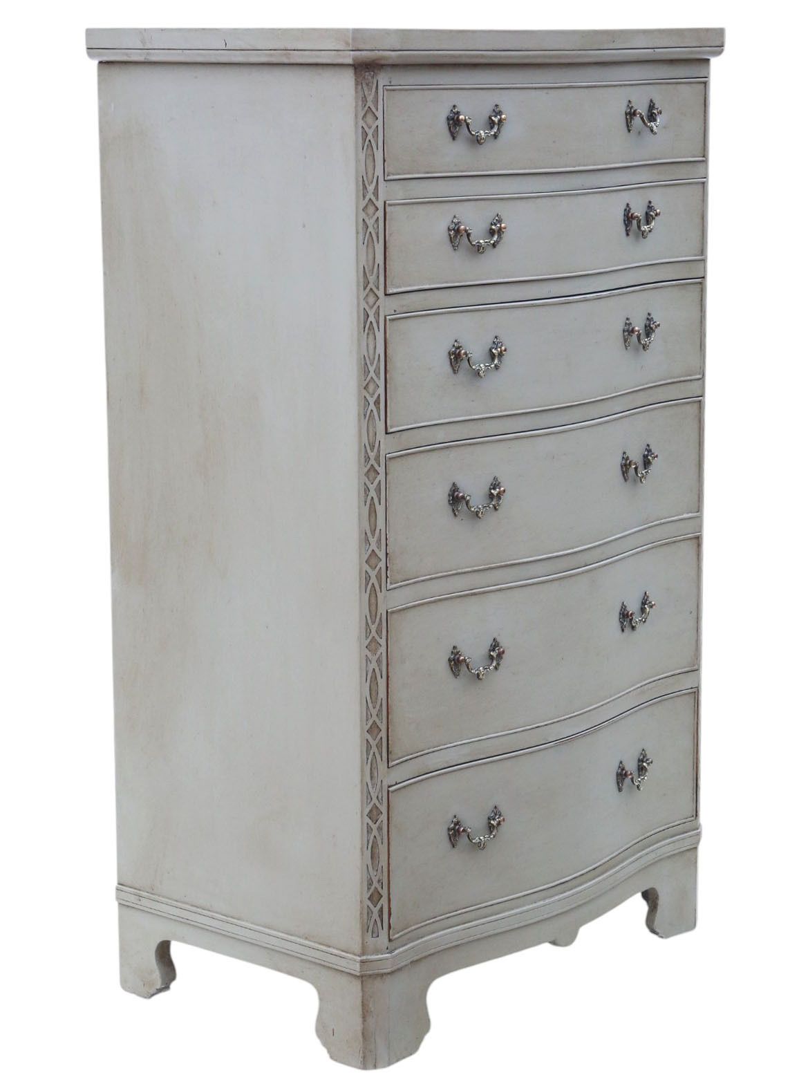 photo furniture Vintage Georgian Revival Painted Serpentine Chest Of Drawers – Mid 20th Century Quality Furniture