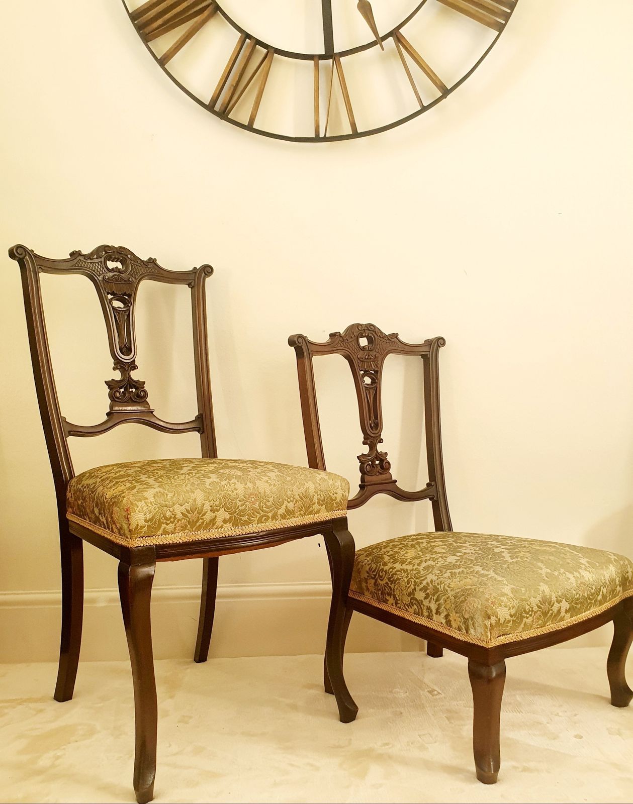Rare Set 6x Chippendale Style Chairs, 4x Adult 2x Child photo for sale
