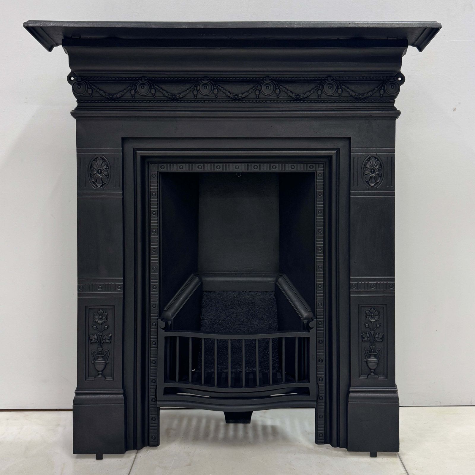 Antique Cast Iron Combination Fireplace photo furniture