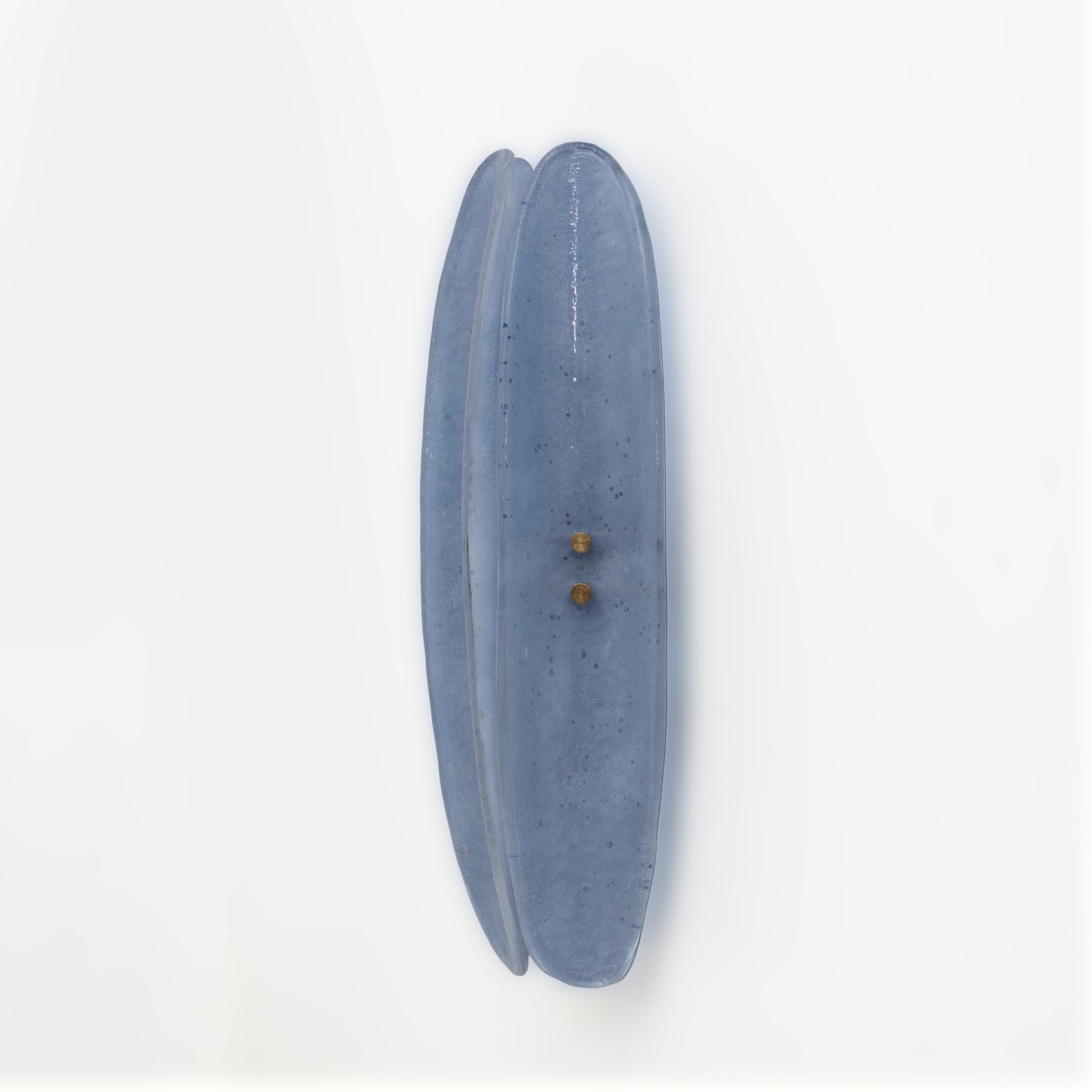 Pair Of Fontana Arte Style Mid Century Modern Light Blu Murano Glass Sconces photo furniture
