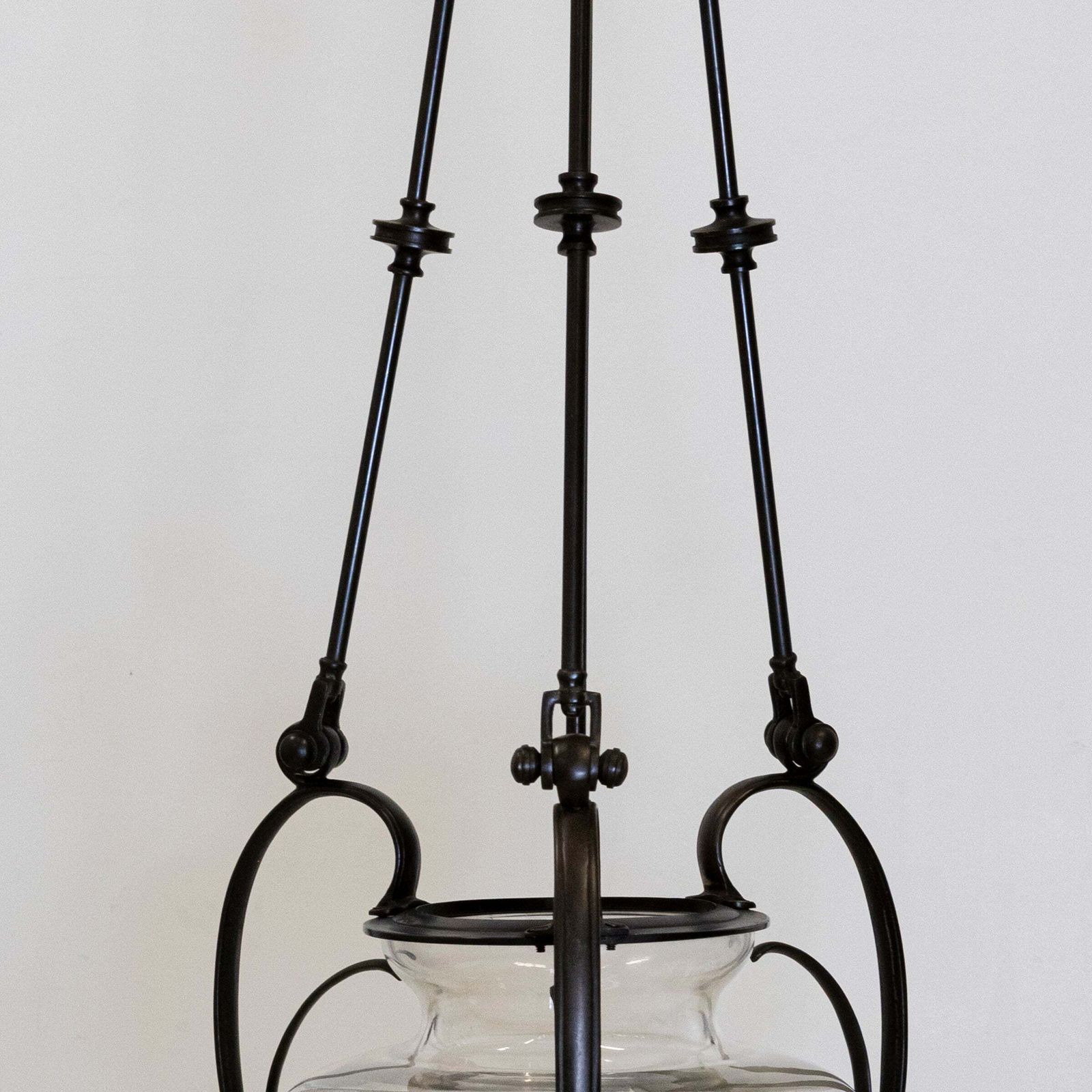 Large Reclaimed Black Pendant Lantern | Charles Edwards photo for sale