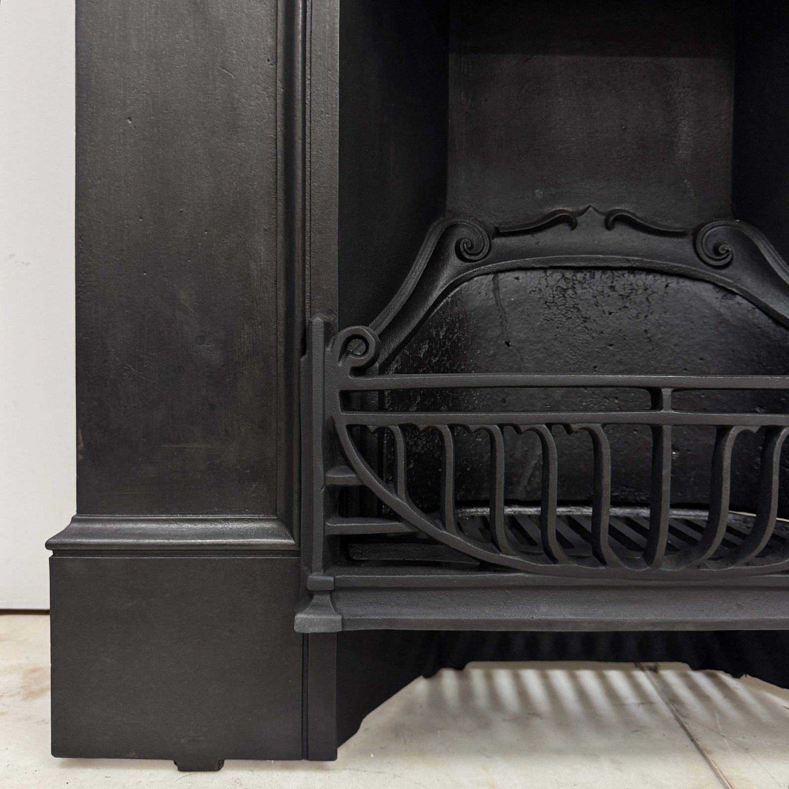 photo for sale Antique Cast Iron Combination Fireplace