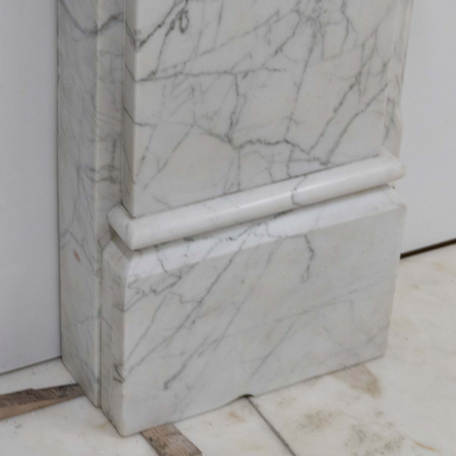Home Fixtures Antique Fireplace Surround With Sienna Marble Columns photo