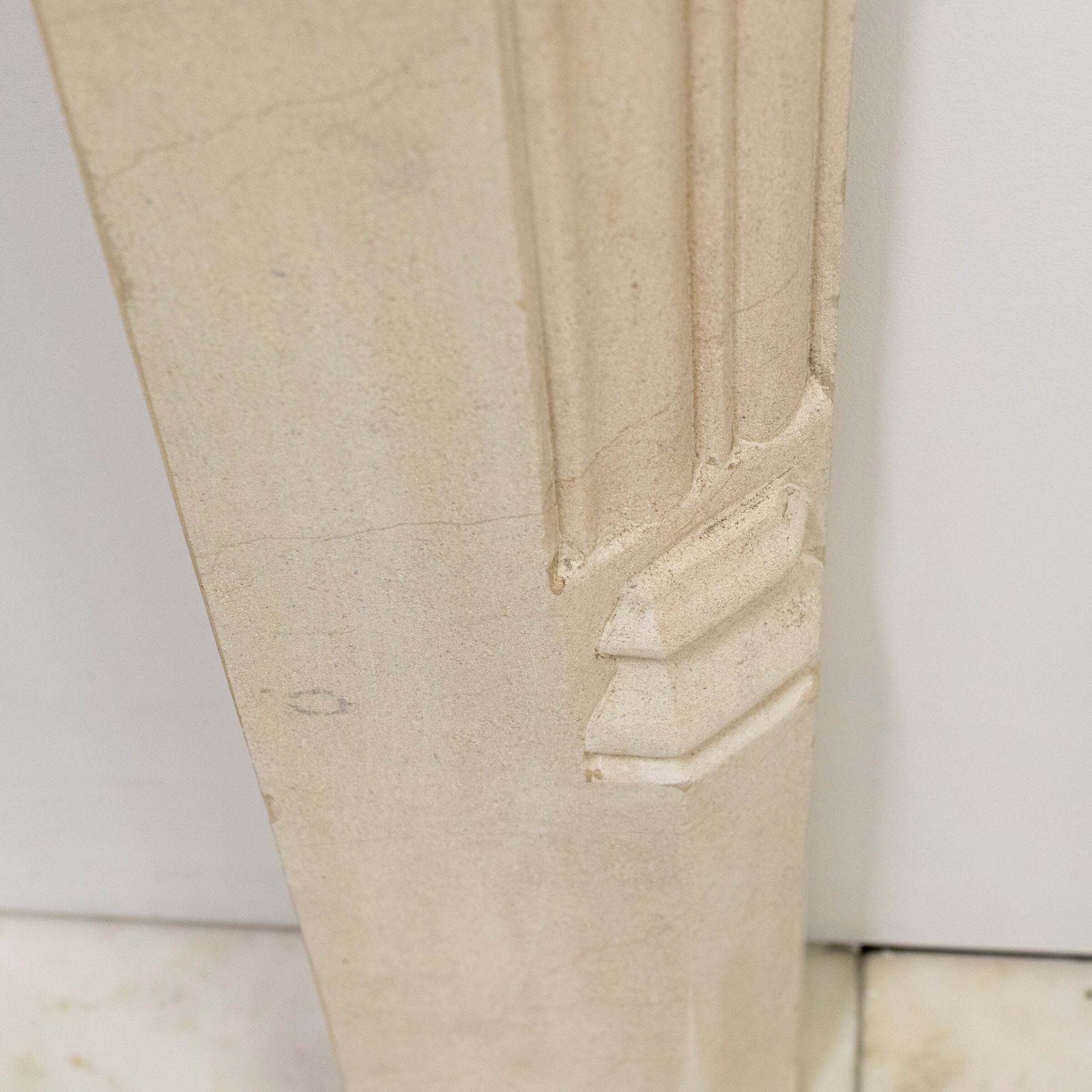 Home Fixtures Antique Gothic Revival Bath Stone Fireplace Surround photo