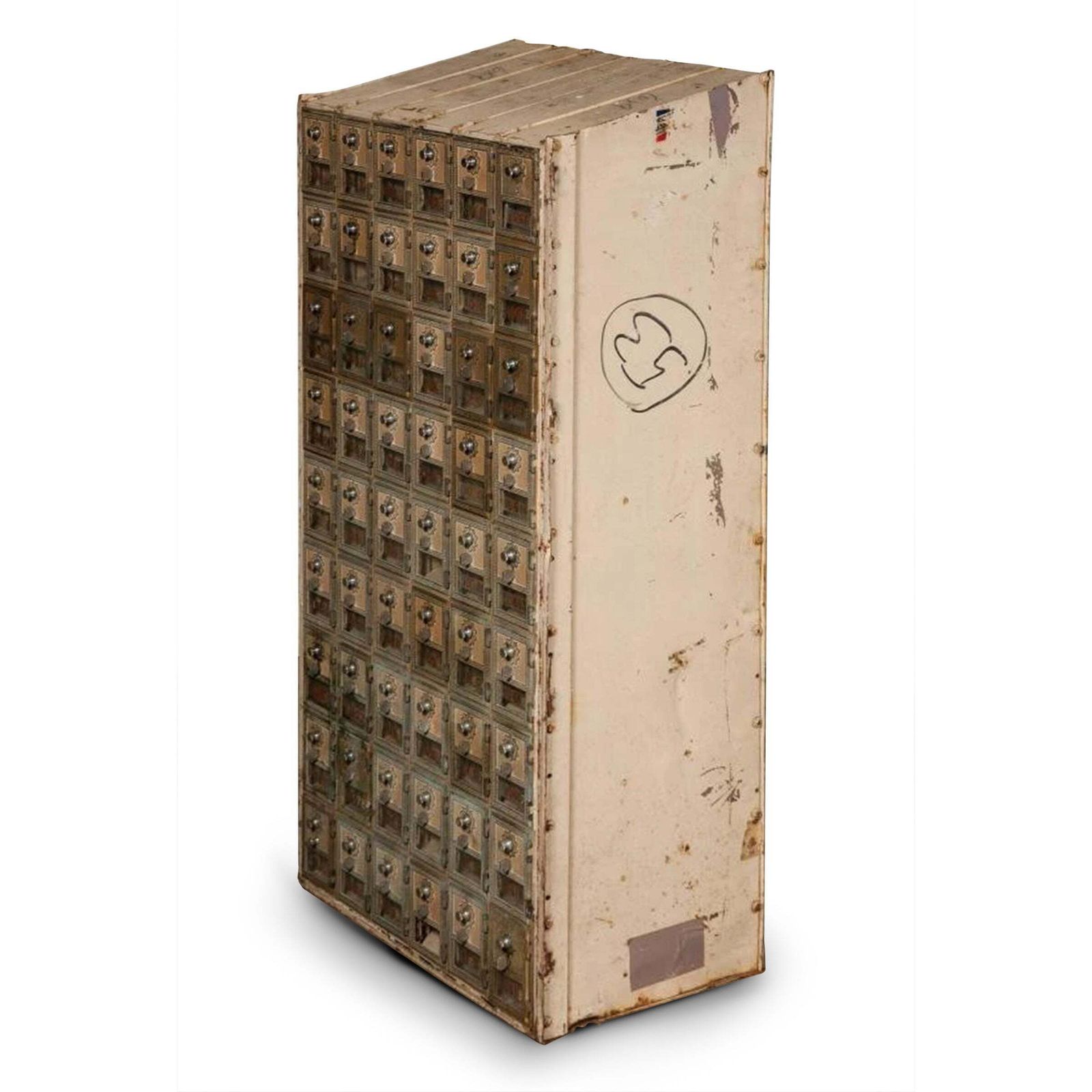 Large Vintage USA Post Office Mailboxes | Early Mid Century U.S Military photo furniture