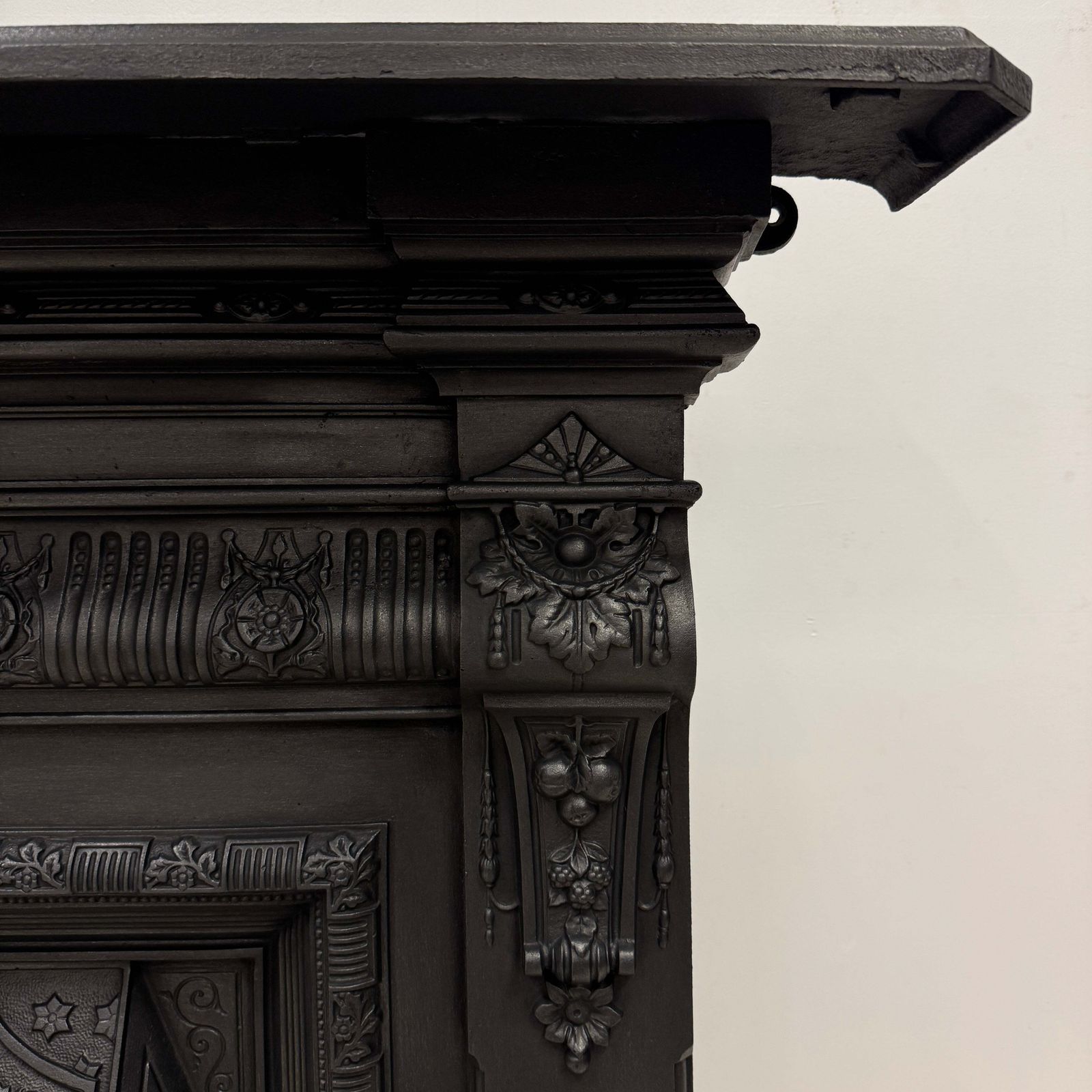 photo for sale Antique Cast Iron Combination Fireplace