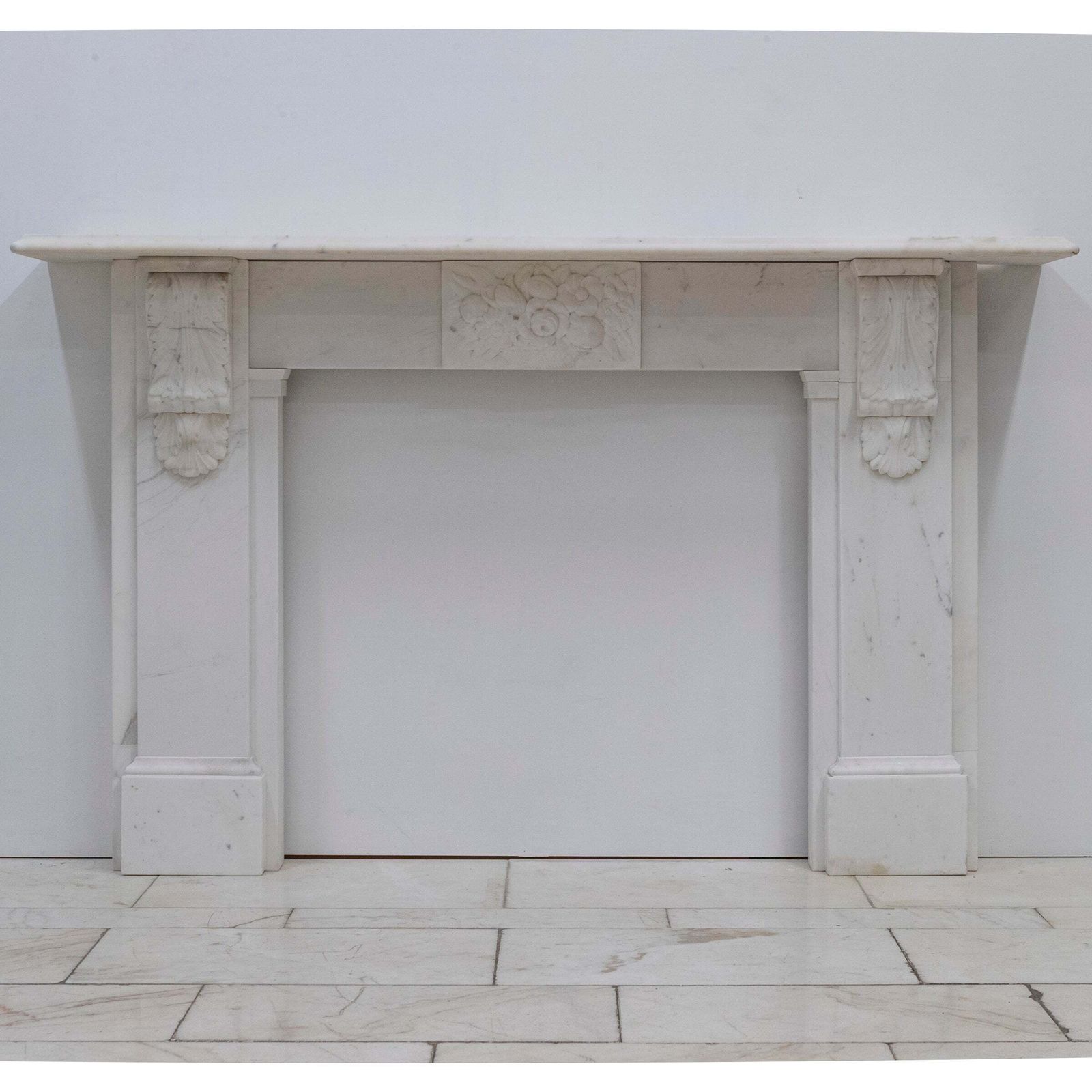 photo furniture Antique Victorian Marble Surround With Ornate Carved Corbels