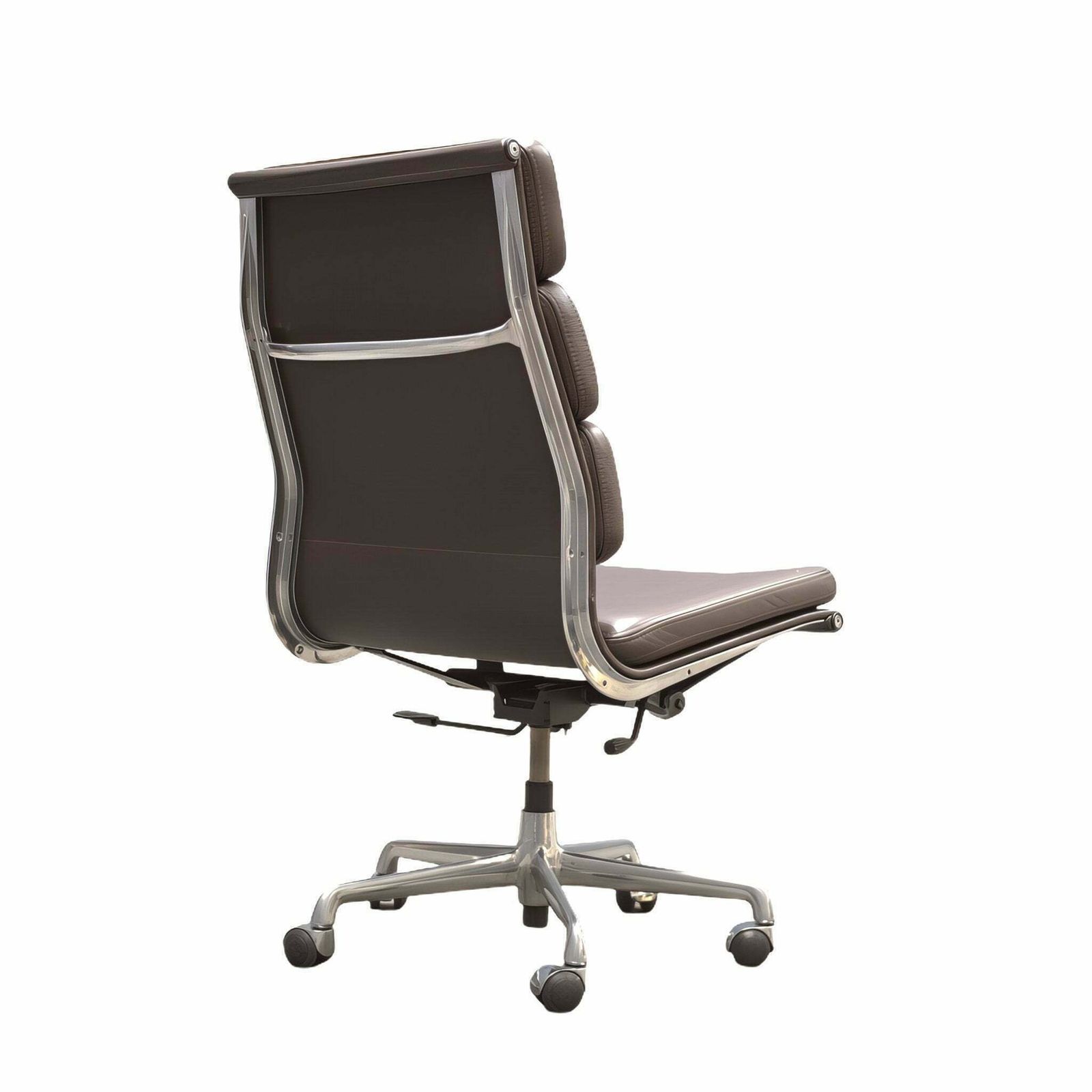 Eames Soft Pad Ea219 Armless High Back Leather Office Chair By Icf photo for sale