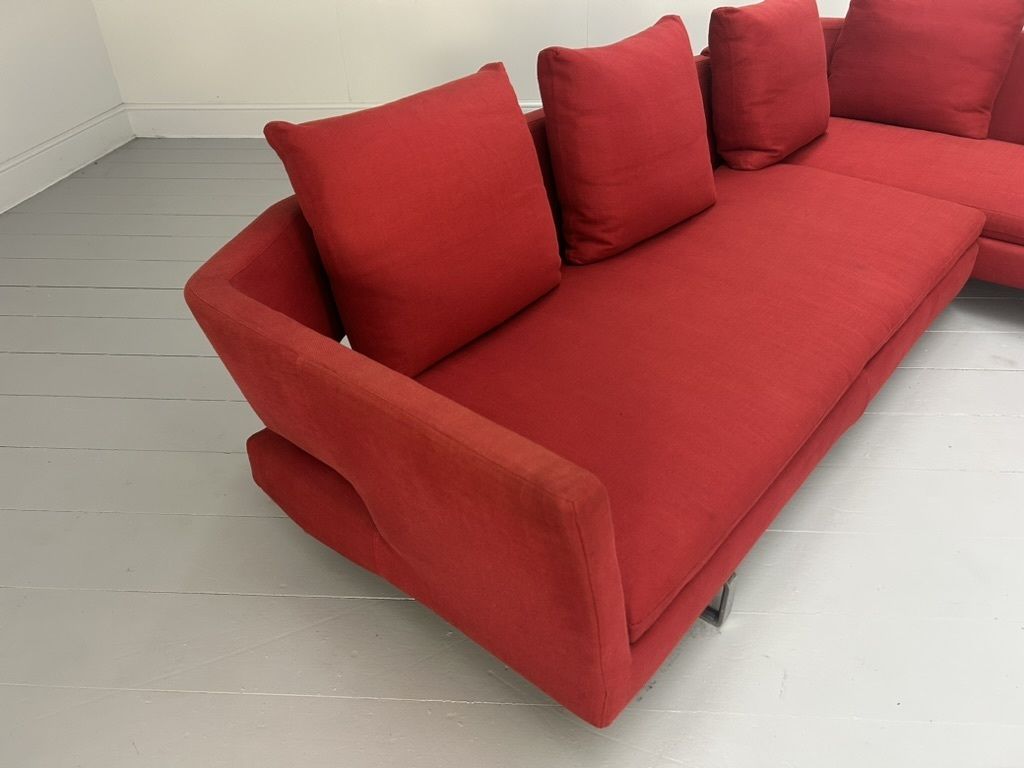 B&B Italia “Arne” 6 Seat L Shape Sofa – In Red Fabric photo 3900.0