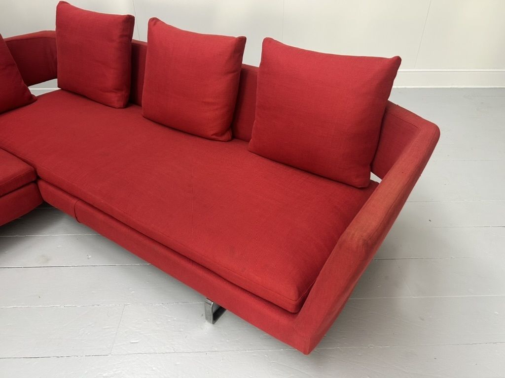 B&B Italia “Arne” 6 Seat L Shape Sofa – In Red Fabric photo vintage