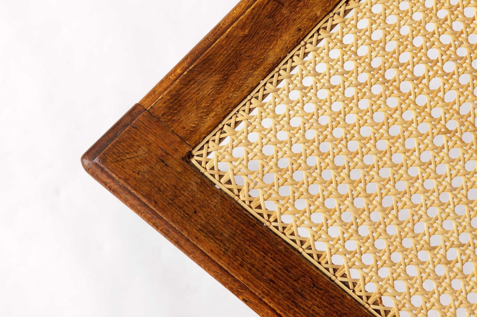 Antique Belgian Chair – Early 20th Century Beechwood Dining Chair With Turned Wood Details & New Woven Seat photo for sale