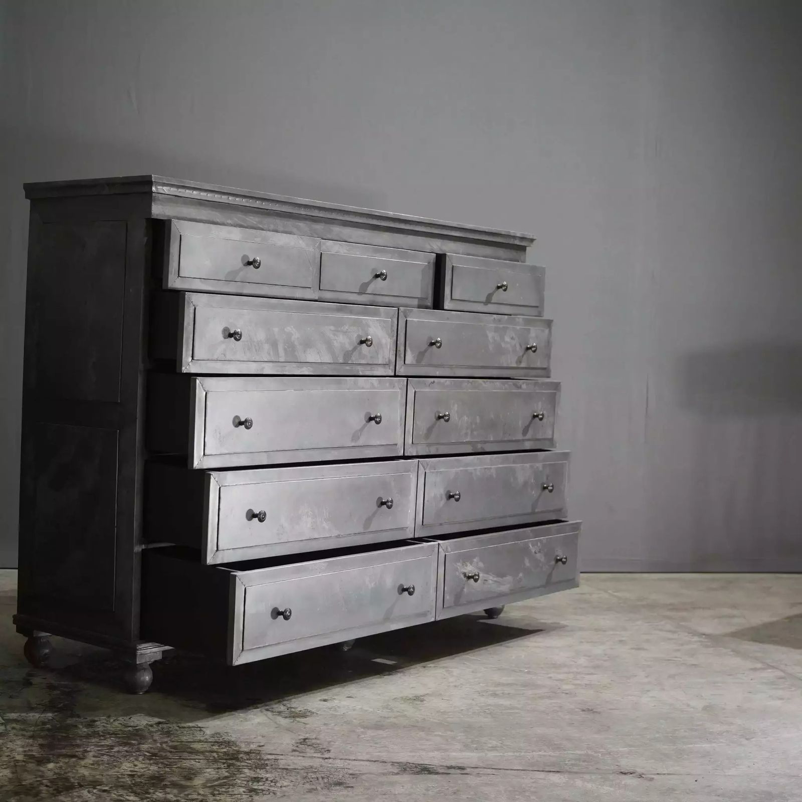 Restoration Hardware Annecy Metal Wrapped 11 Drawer Dresser photo Furniture