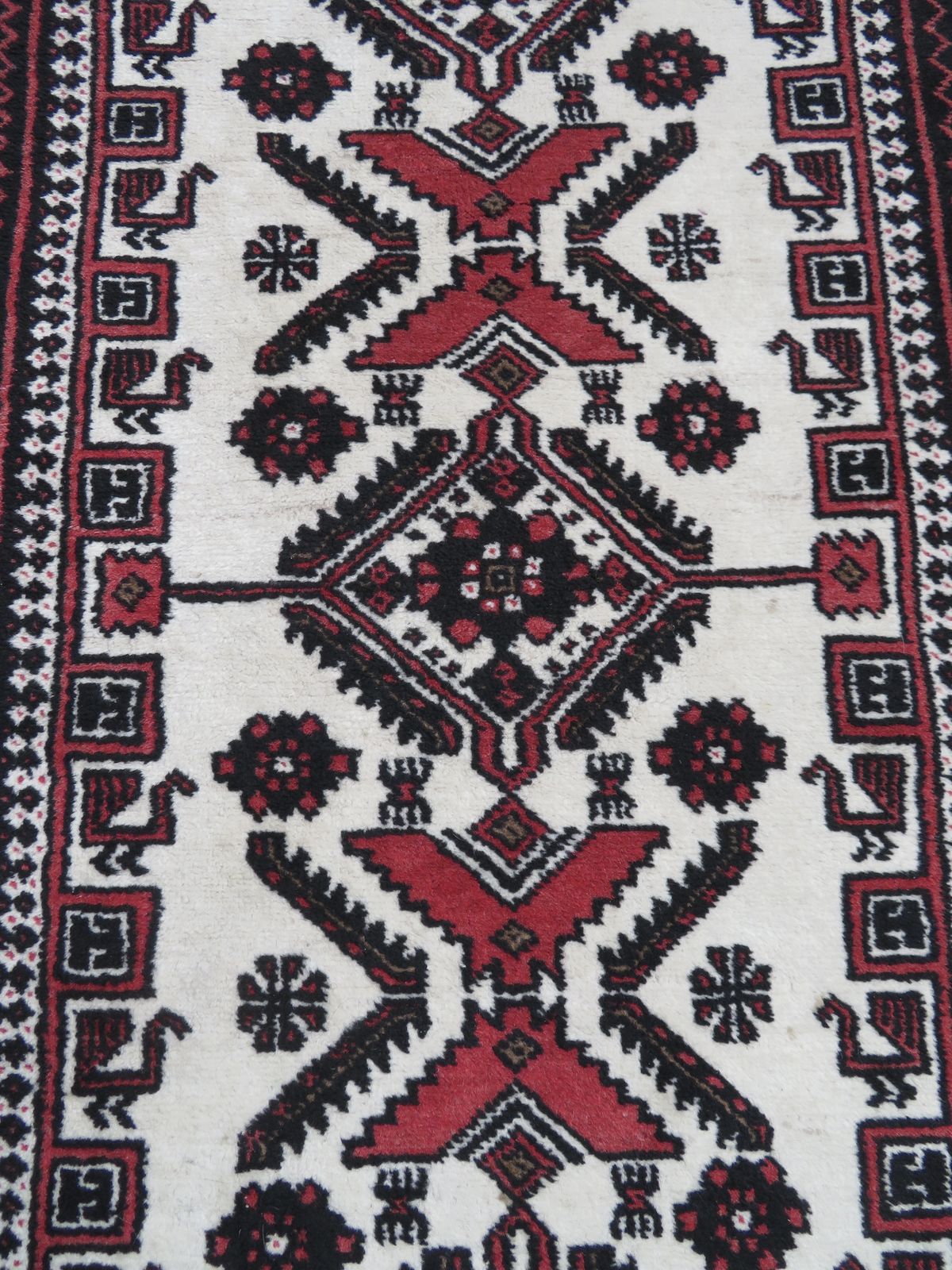 Old Village Baluch Rug. 186cm X 97cm. photo Textiles