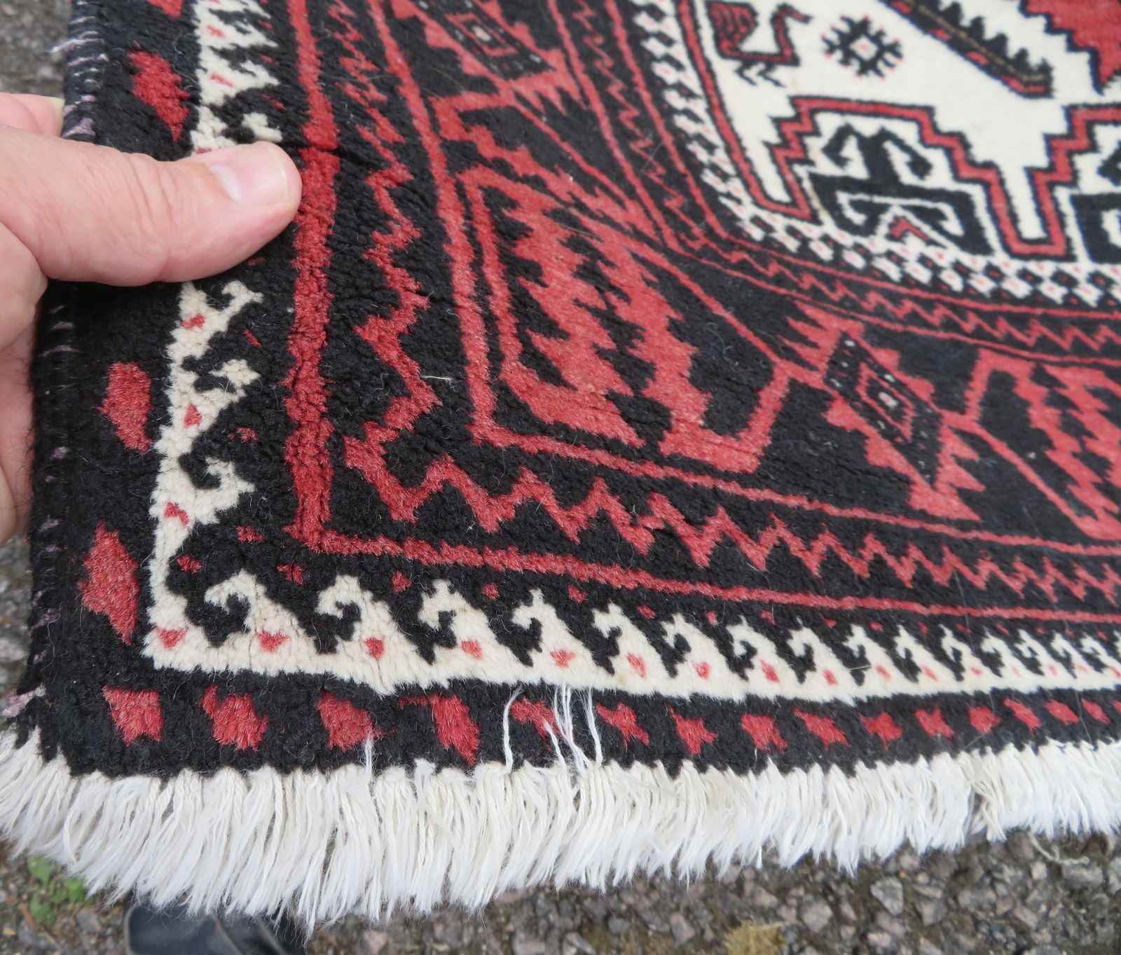 Old Village Baluch Rug. 186cm X 97cm. photo 399.0