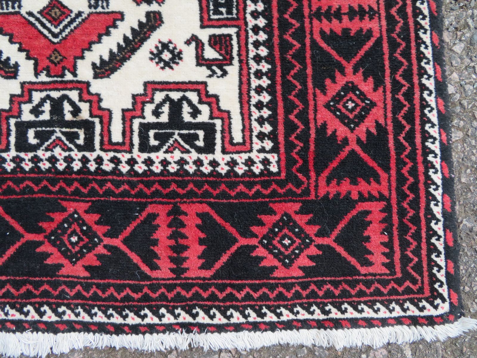 Old Village Baluch Rug. 186cm X 97cm. photo vintage