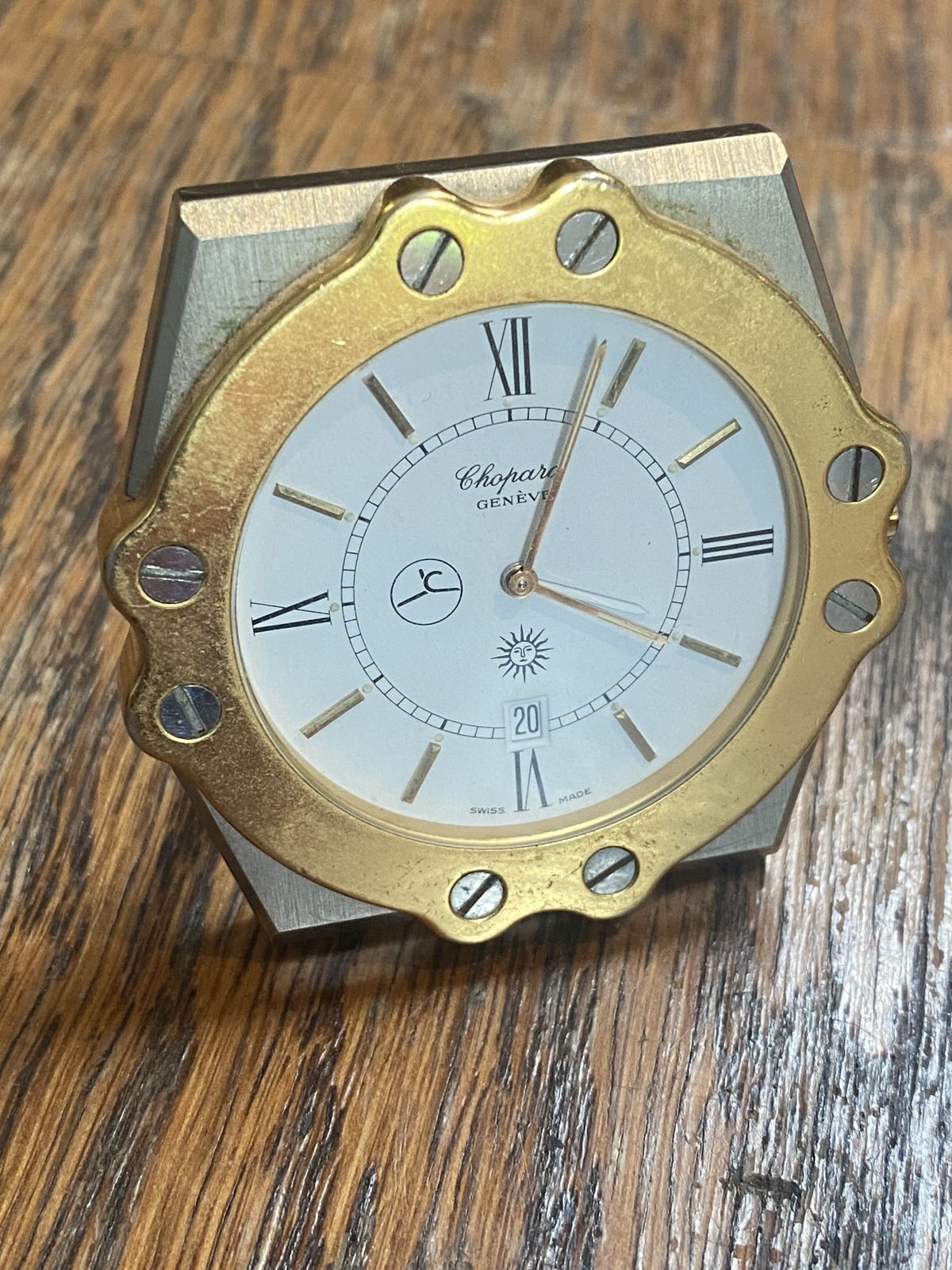 Chopard St. Moritz Rare Chopard Alarm Desk Clock photo for sale