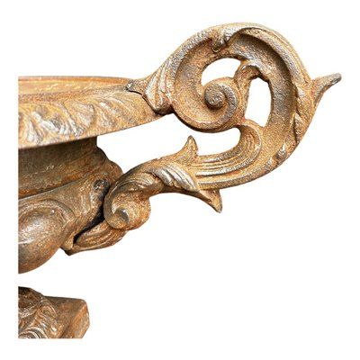 French Cast Iron Campana Urn By Alfred Corneau, 1800s photo furniture