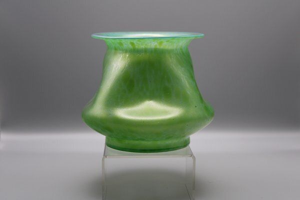 Iridescent Green Glass Vase Attributed To Johann Loetz Witwe For Loetz Glass, 1890s photo vinterior