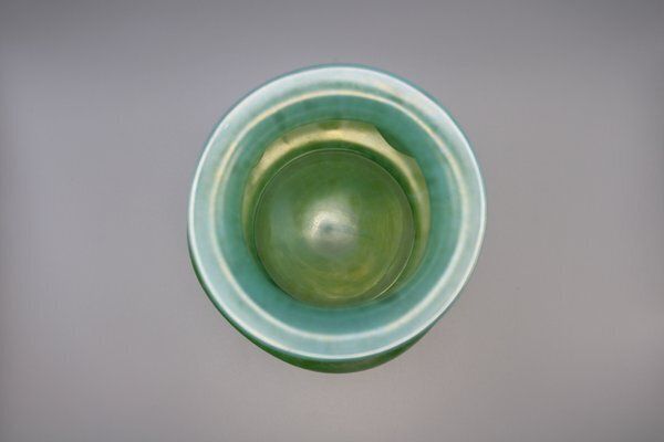 Iridescent Green Glass Vase Attributed To Johann Loetz Witwe For Loetz Glass, 1890s photo buy